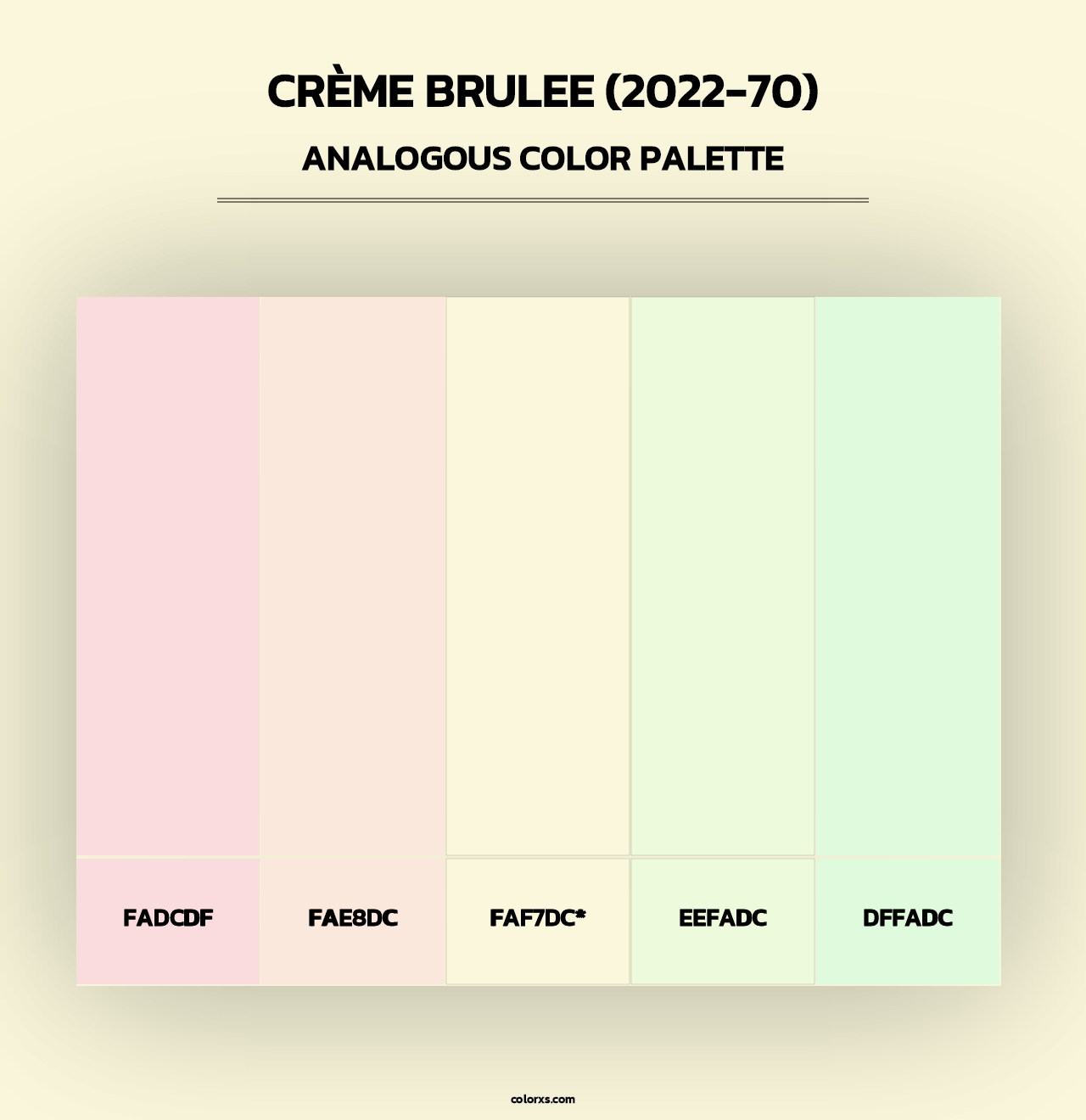 Crème Brulee (2022-70) - Analogous Color Palette