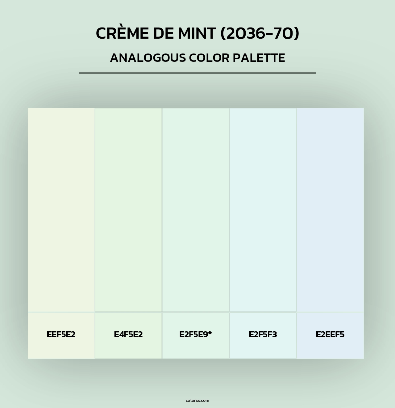 Crème de Mint (2036-70) - Analogous Color Palette