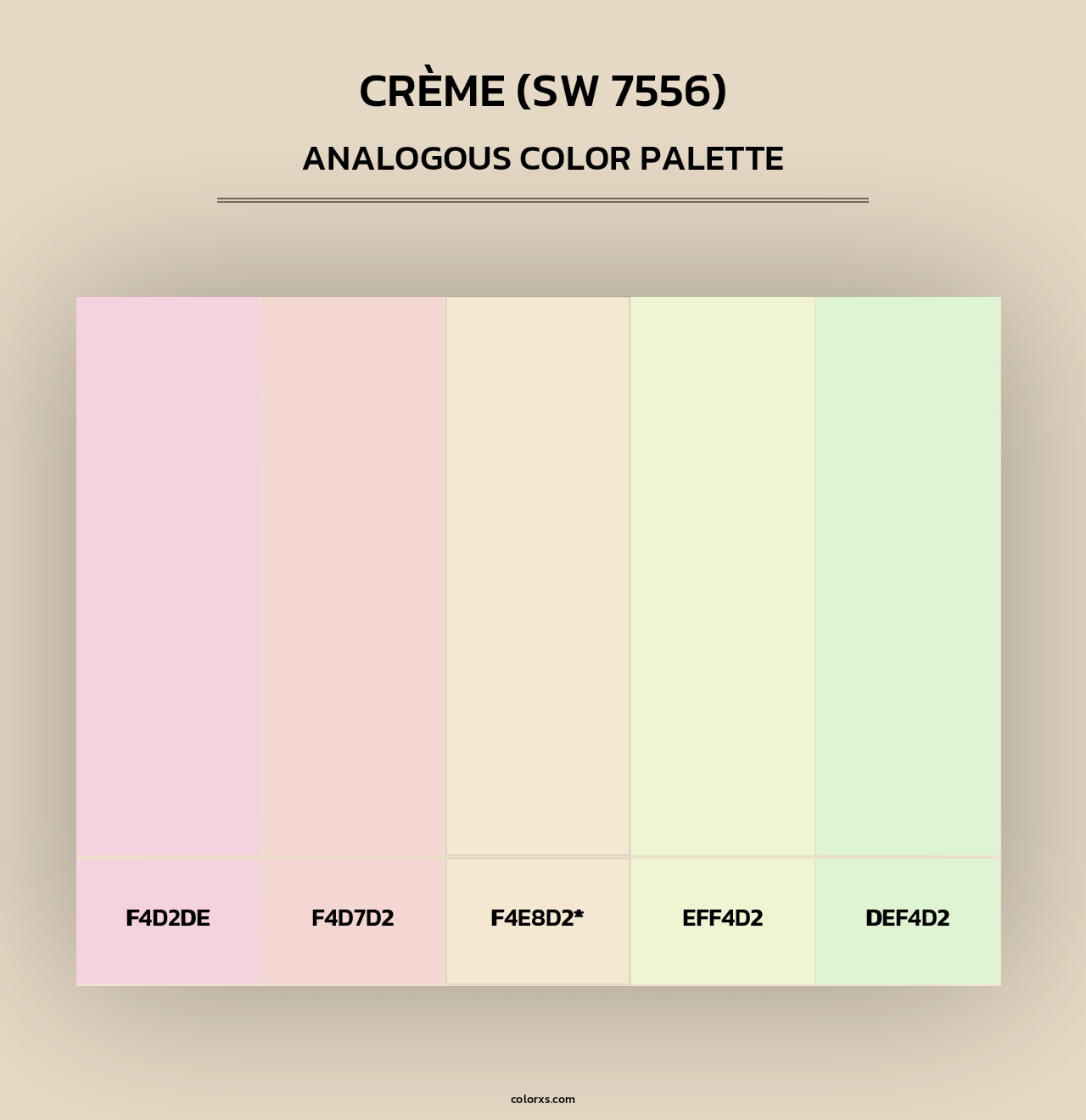 Crème (SW 7556) - Analogous Color Palette