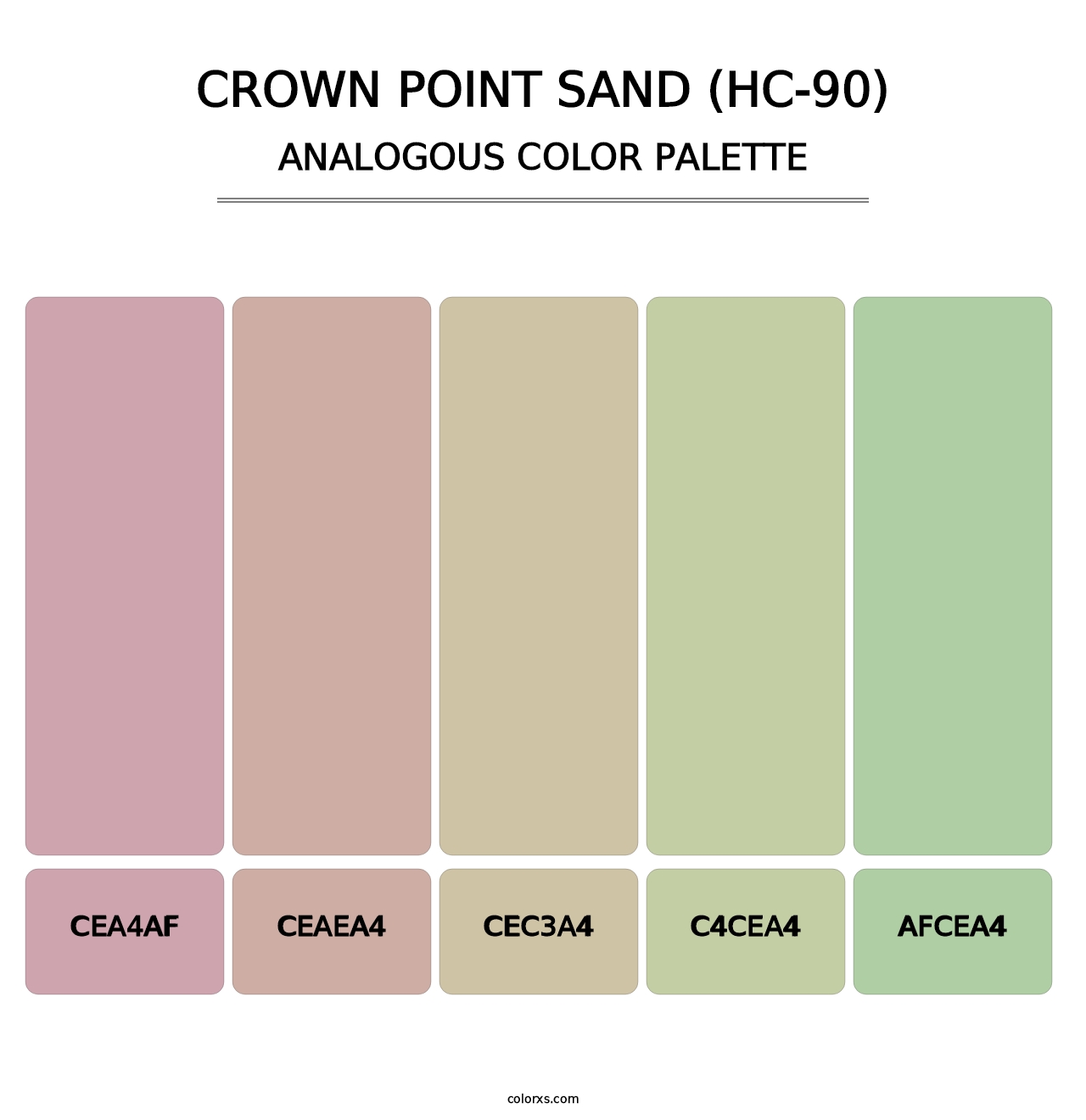 Crown Point Sand (HC-90) - Analogous Color Palette