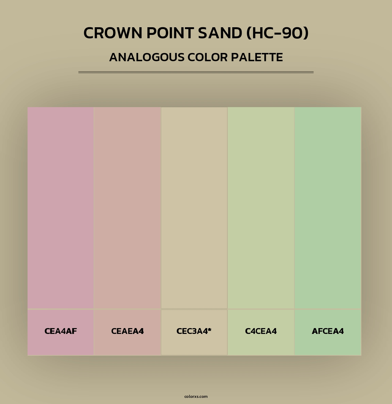 Crown Point Sand (HC-90) - Analogous Color Palette