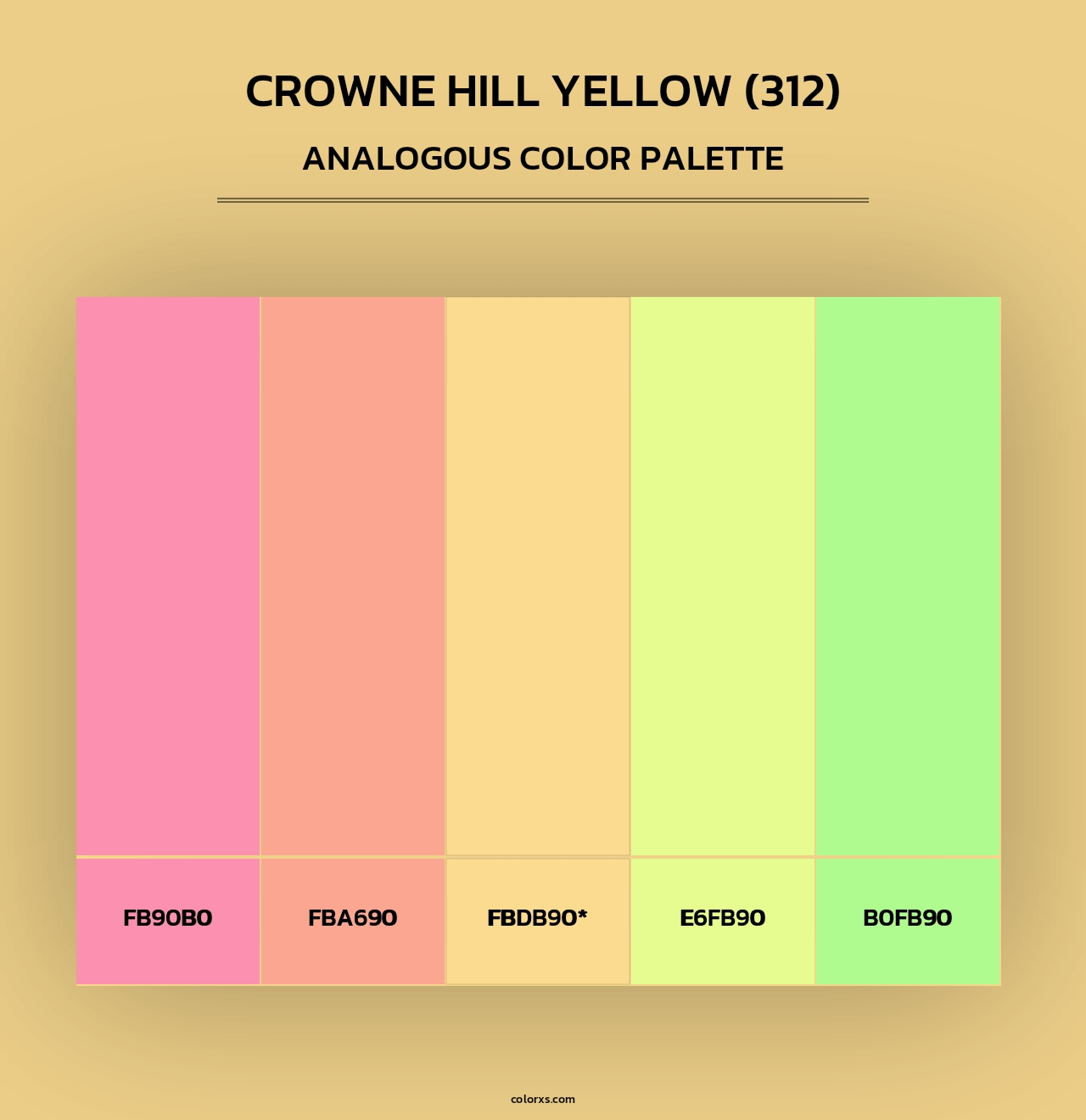Crowne Hill Yellow (312) - Analogous Color Palette