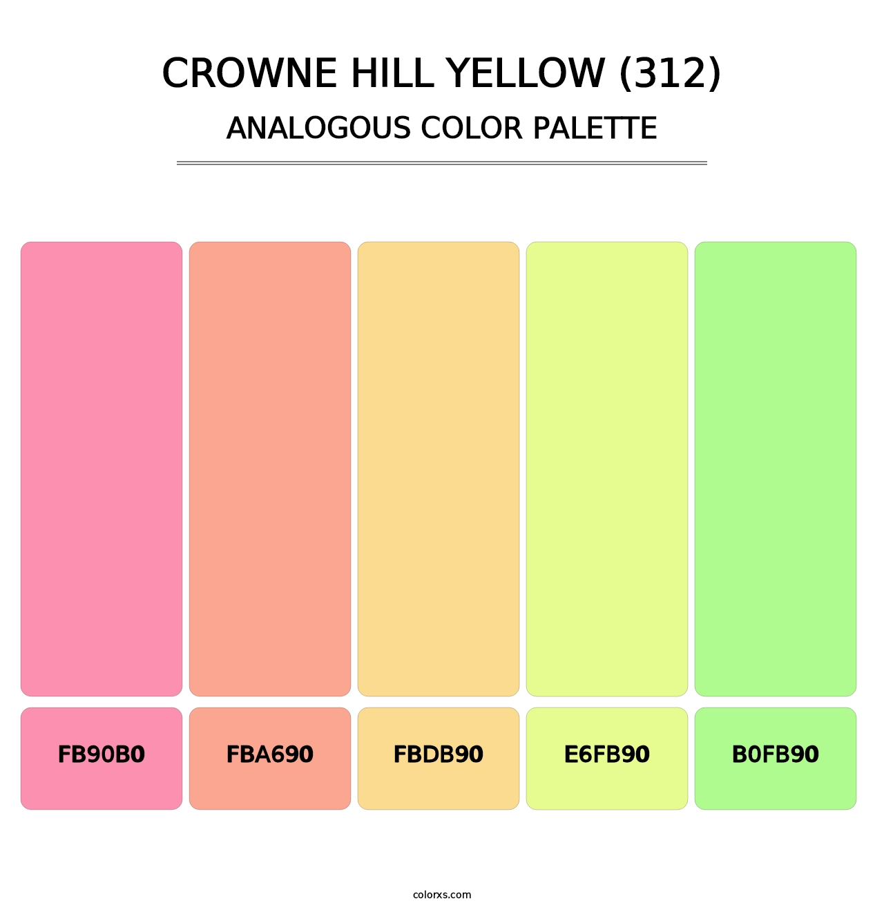 Crowne Hill Yellow (312) - Analogous Color Palette