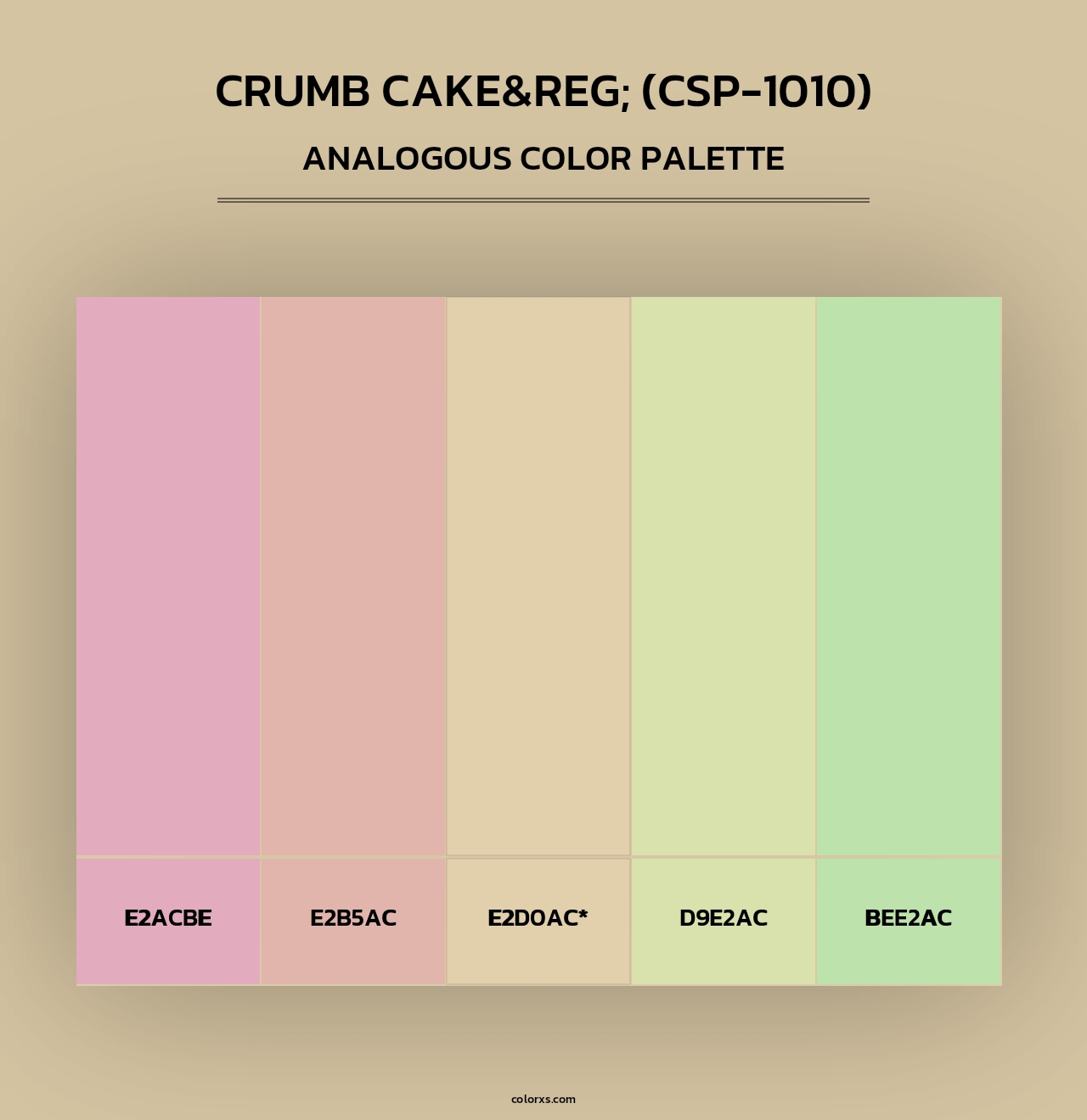 Crumb Cake&reg; (CSP-1010) - Analogous Color Palette