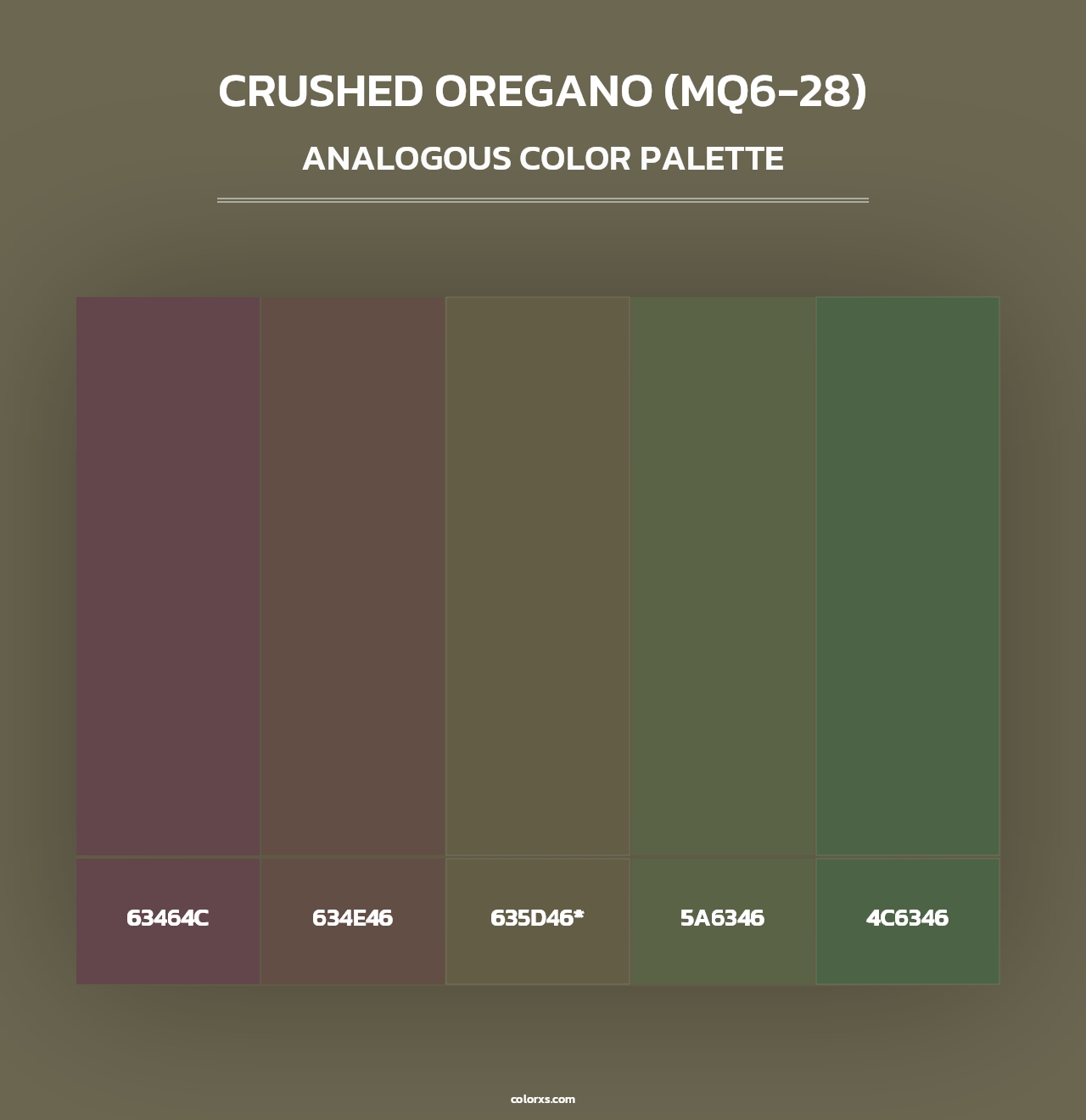 Crushed Oregano (MQ6-28) - Analogous Color Palette