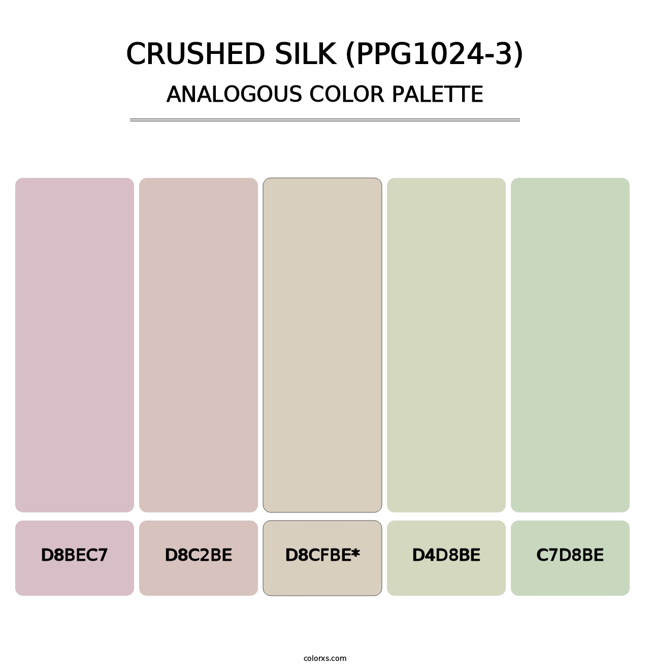 Crushed Silk (PPG1024-3) - Analogous Color Palette