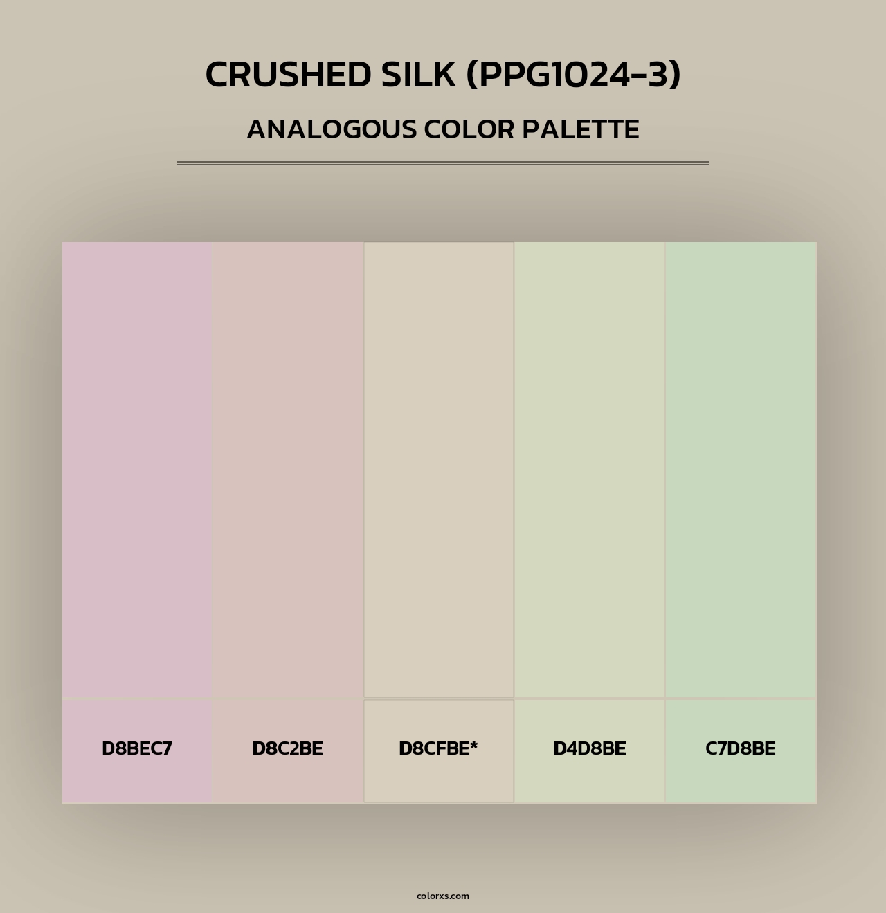 Crushed Silk (PPG1024-3) - Analogous Color Palette