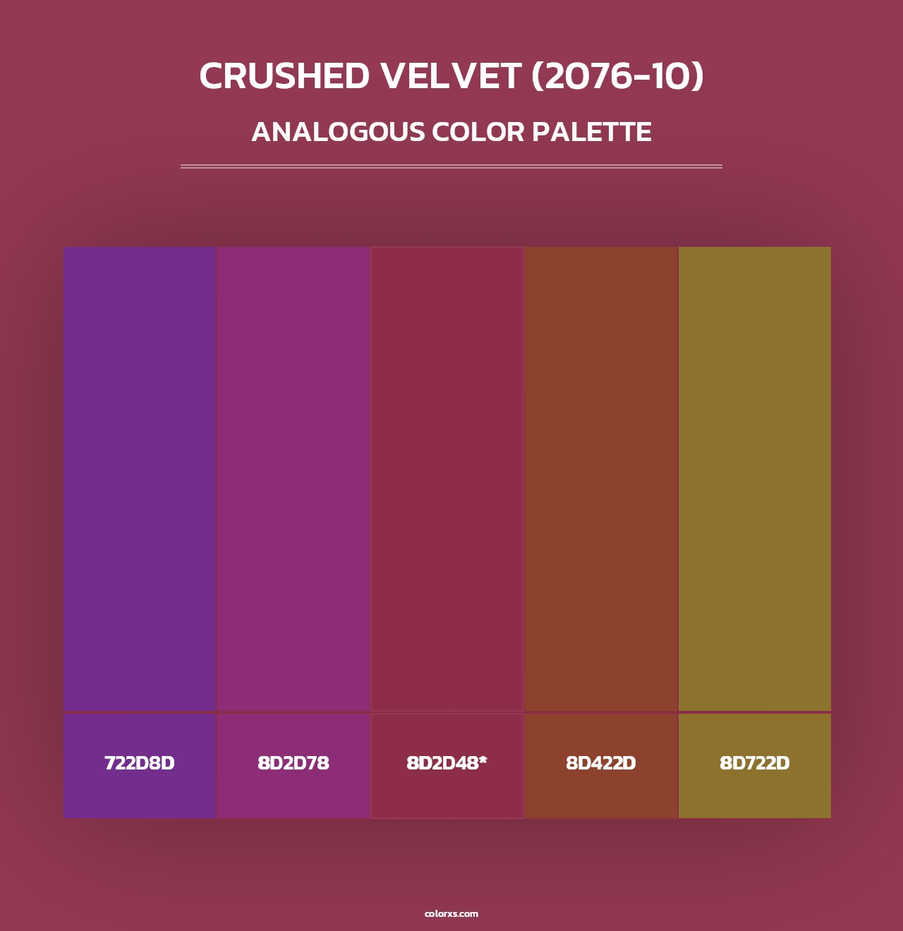 Crushed Velvet (2076-10) - Analogous Color Palette