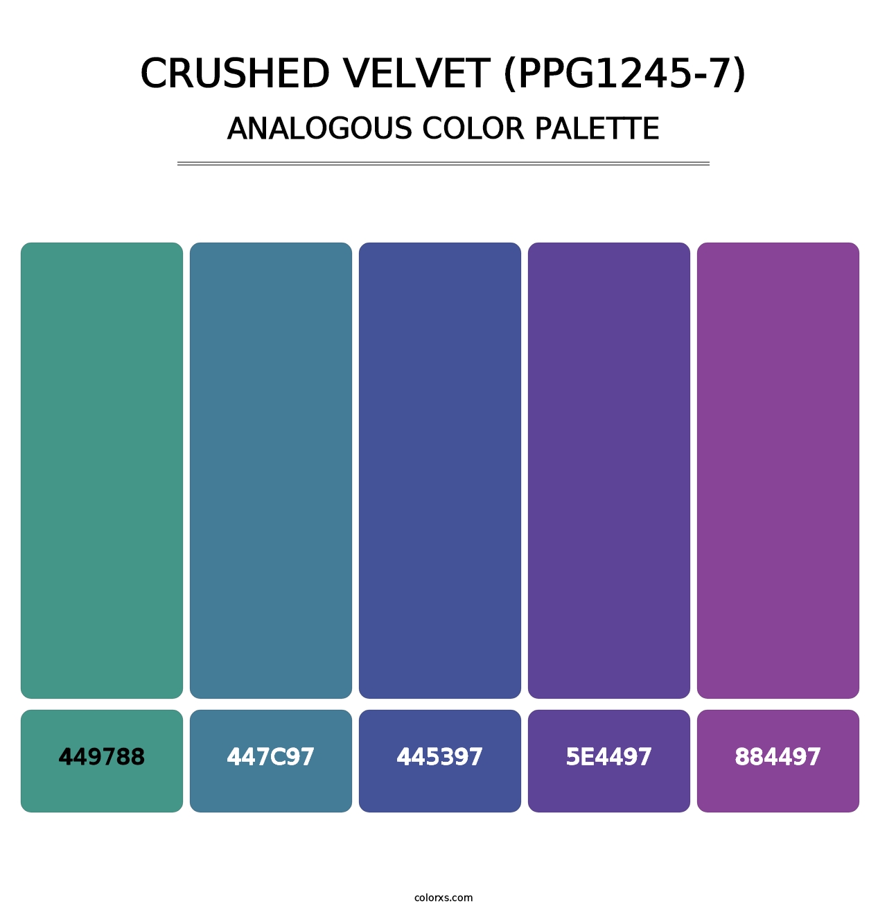 Crushed Velvet (PPG1245-7) - Analogous Color Palette