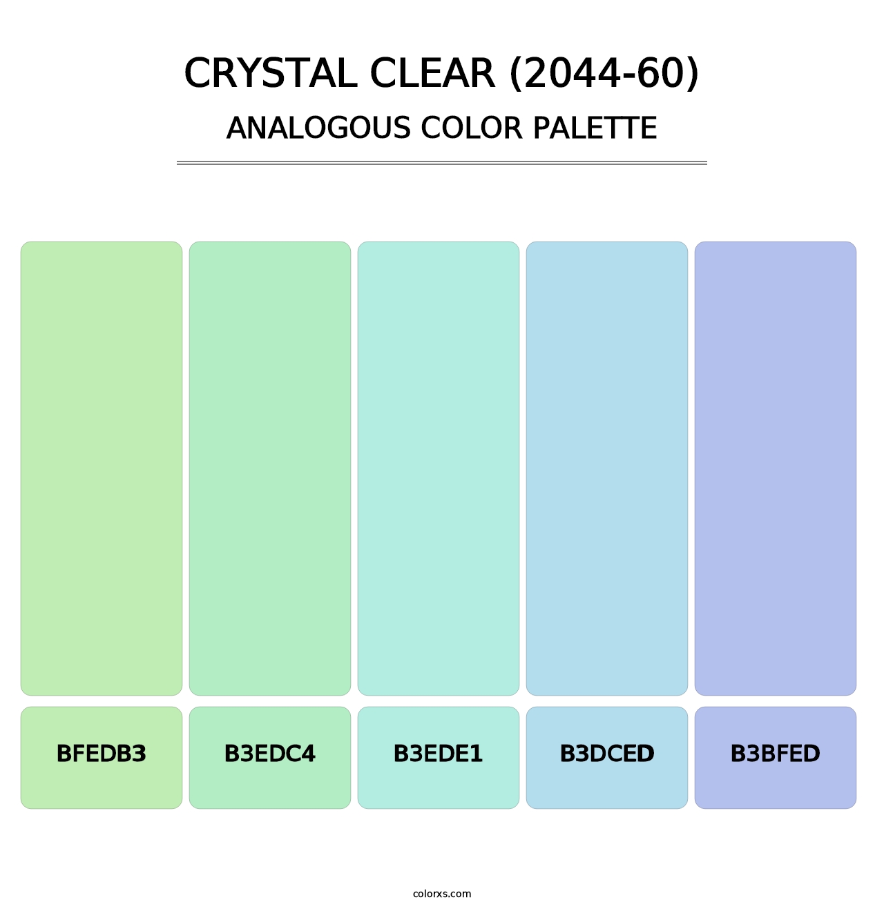 Crystal Clear (2044-60) - Analogous Color Palette