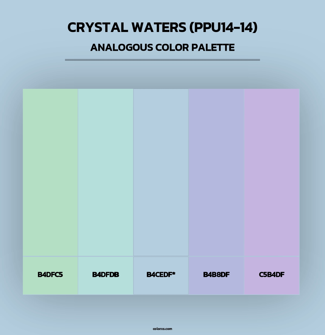 Crystal Waters (PPU14-14) - Analogous Color Palette