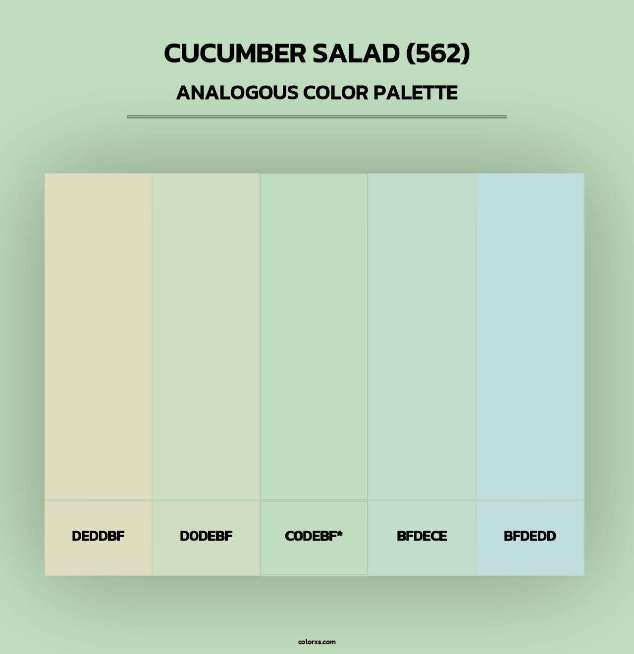 Cucumber Salad (562) - Analogous Color Palette