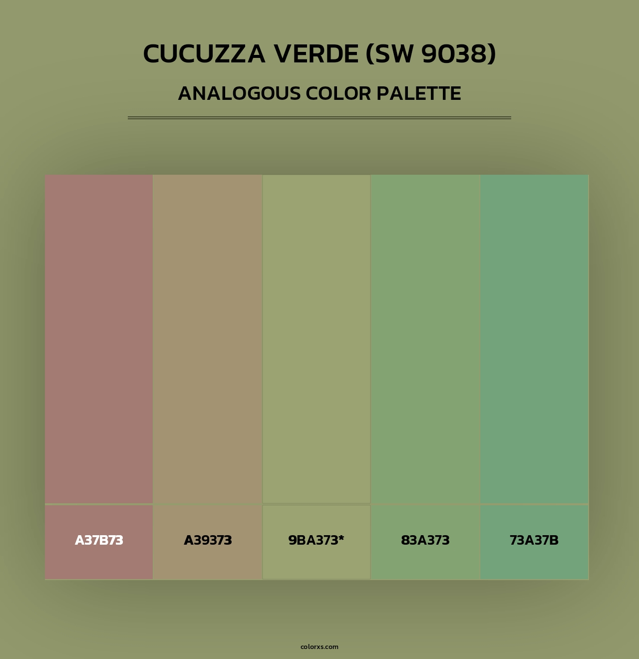 Cucuzza Verde (SW 9038) - Analogous Color Palette