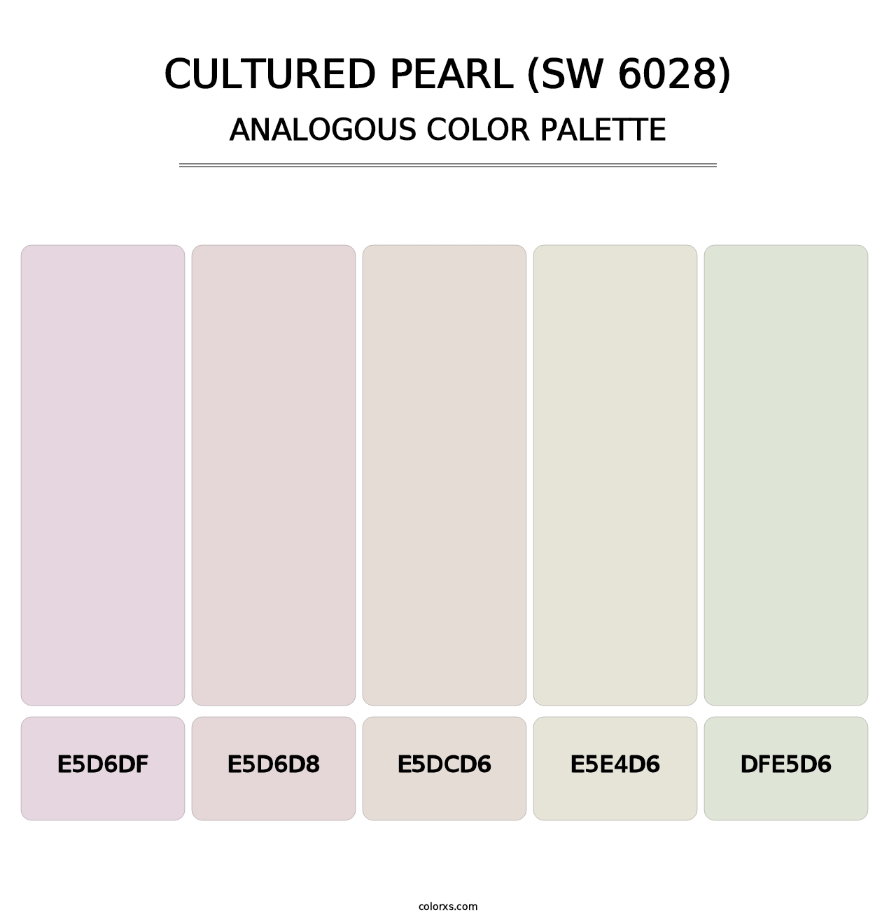 Cultured Pearl (SW 6028) - Analogous Color Palette