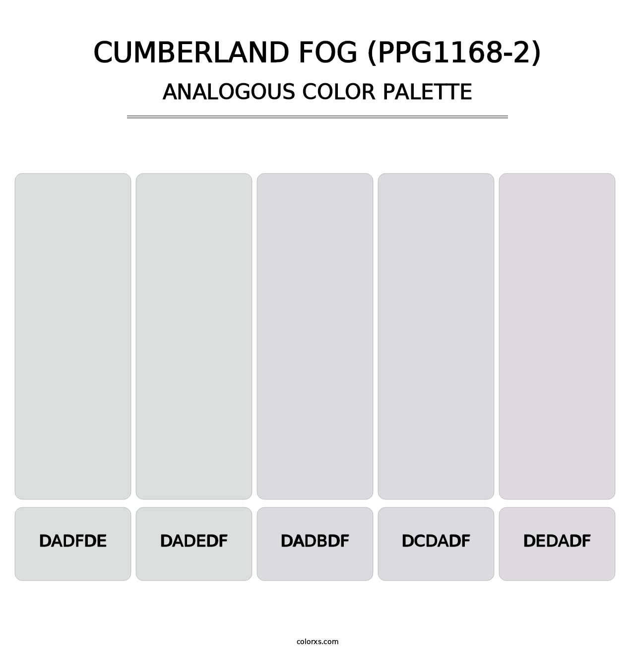 Cumberland Fog (PPG1168-2) - Analogous Color Palette
