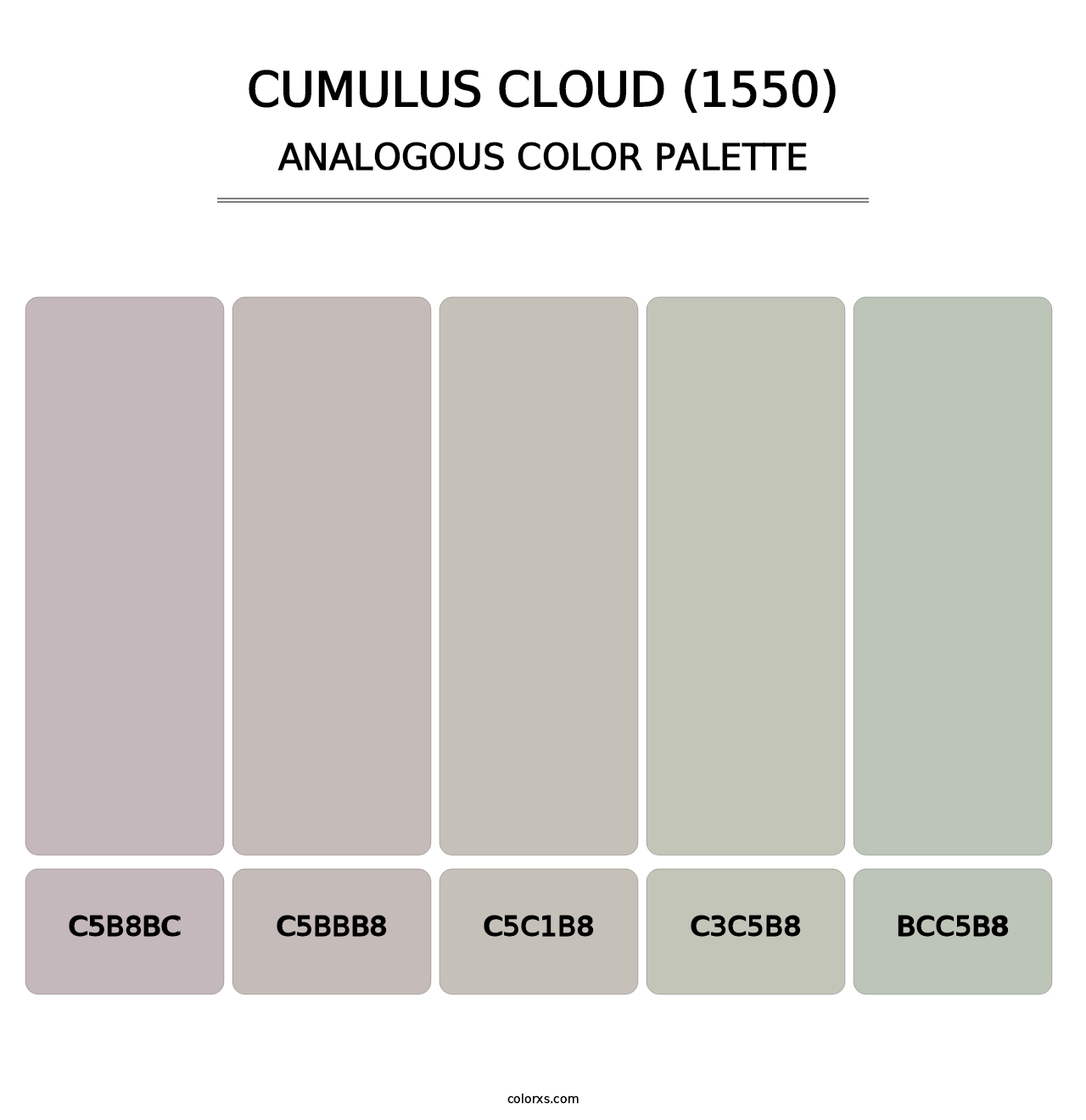 Cumulus Cloud (1550) - Analogous Color Palette