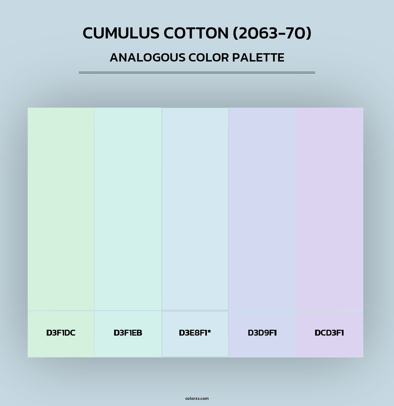Cumulus Cotton (2063-70) - Analogous Color Palette