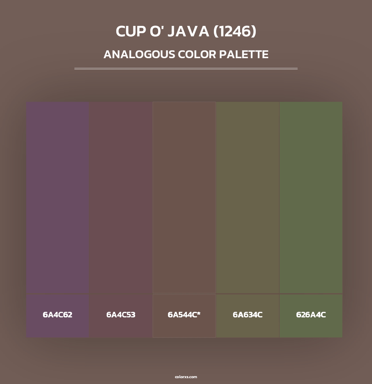 Cup o' Java (1246) - Analogous Color Palette