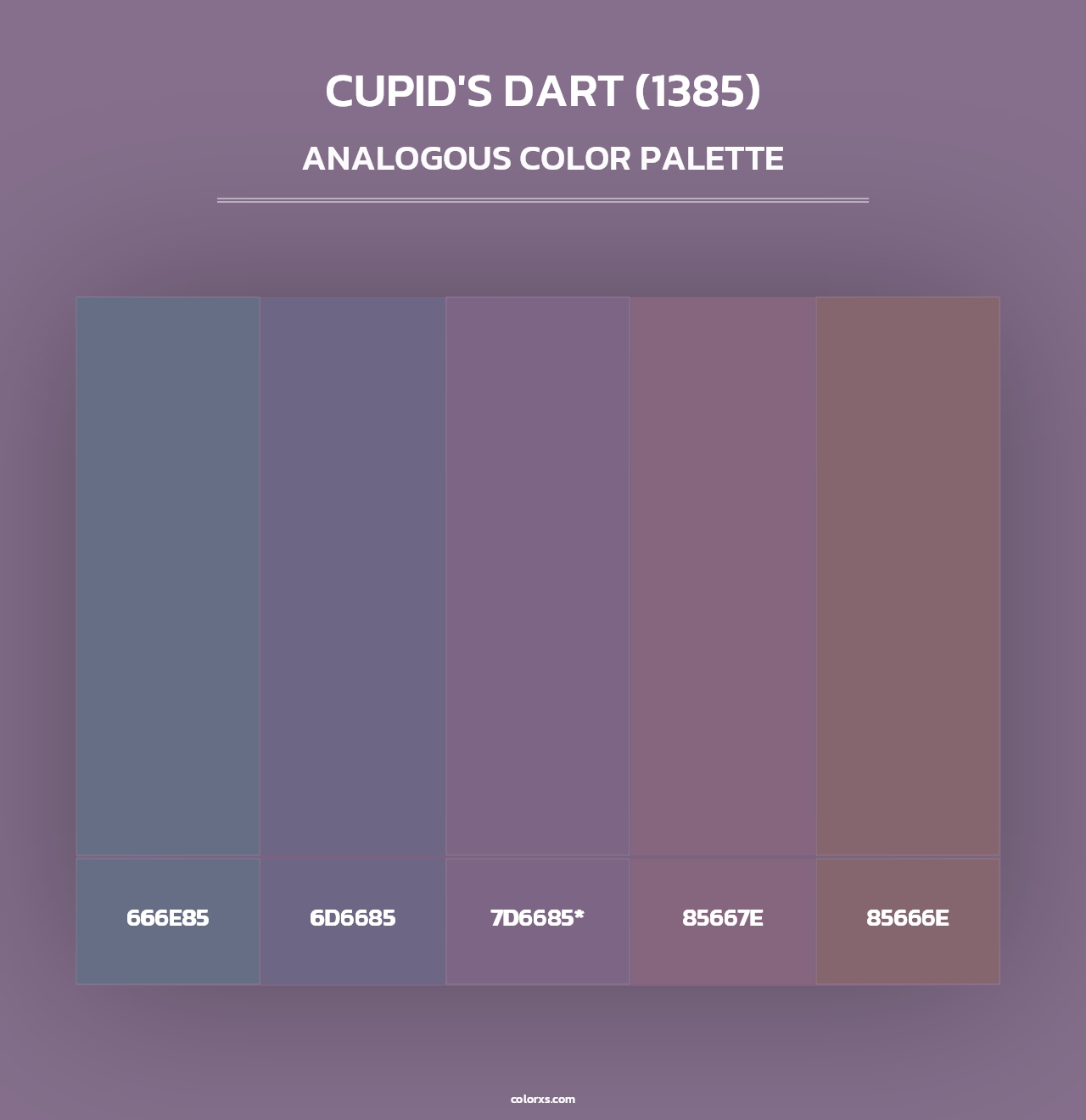 Cupid's Dart (1385) - Analogous Color Palette