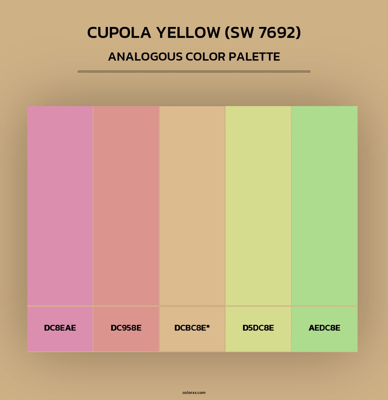 Cupola Yellow (SW 7692) - Analogous Color Palette