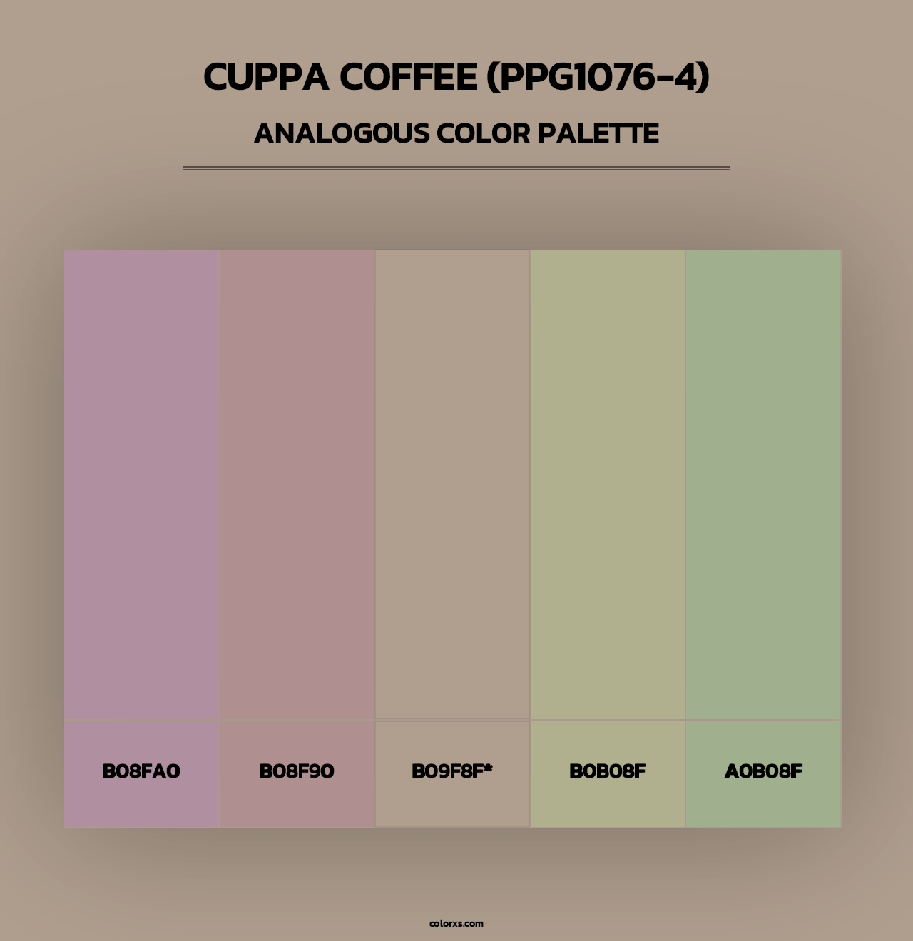 Cuppa Coffee (PPG1076-4) - Analogous Color Palette