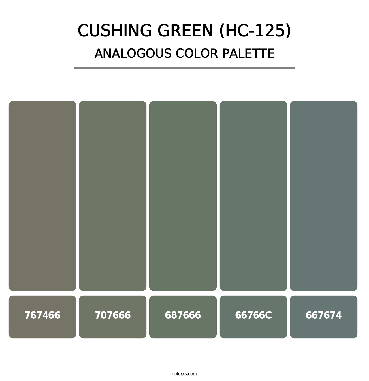 Cushing Green (HC-125) - Analogous Color Palette