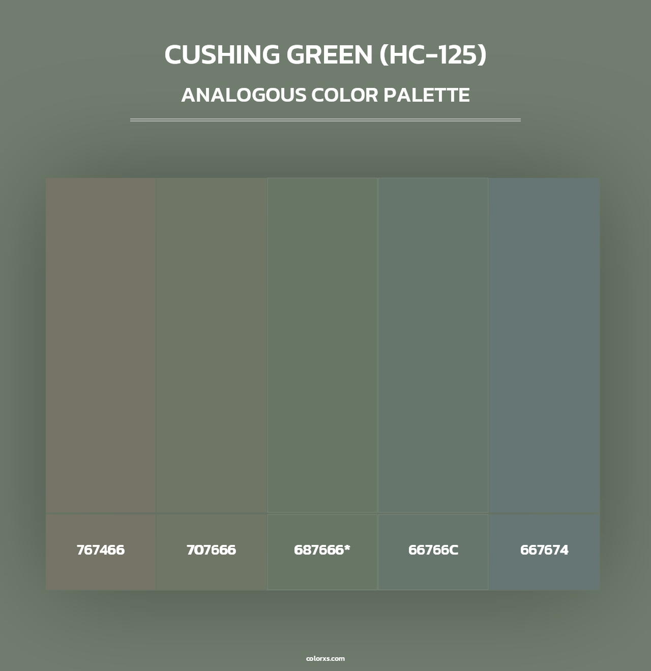 Cushing Green (HC-125) - Analogous Color Palette