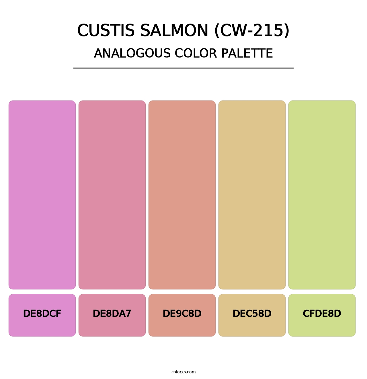 Custis Salmon (CW-215) - Analogous Color Palette