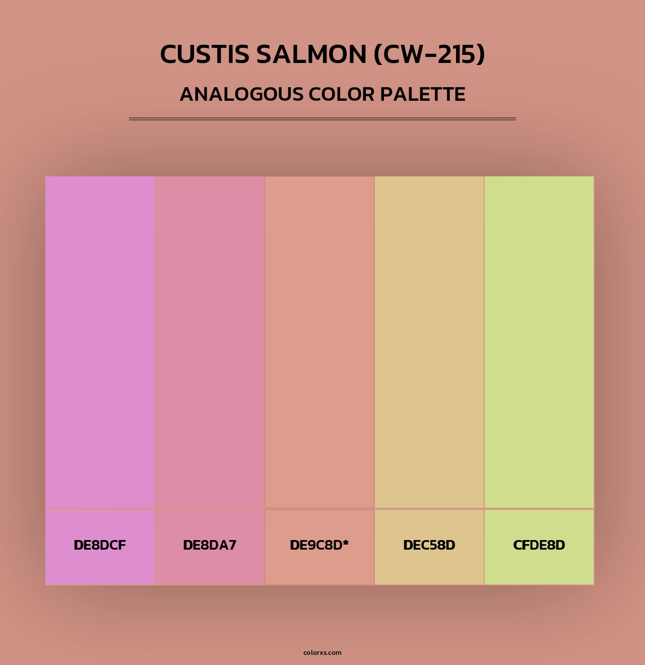 Custis Salmon (CW-215) - Analogous Color Palette