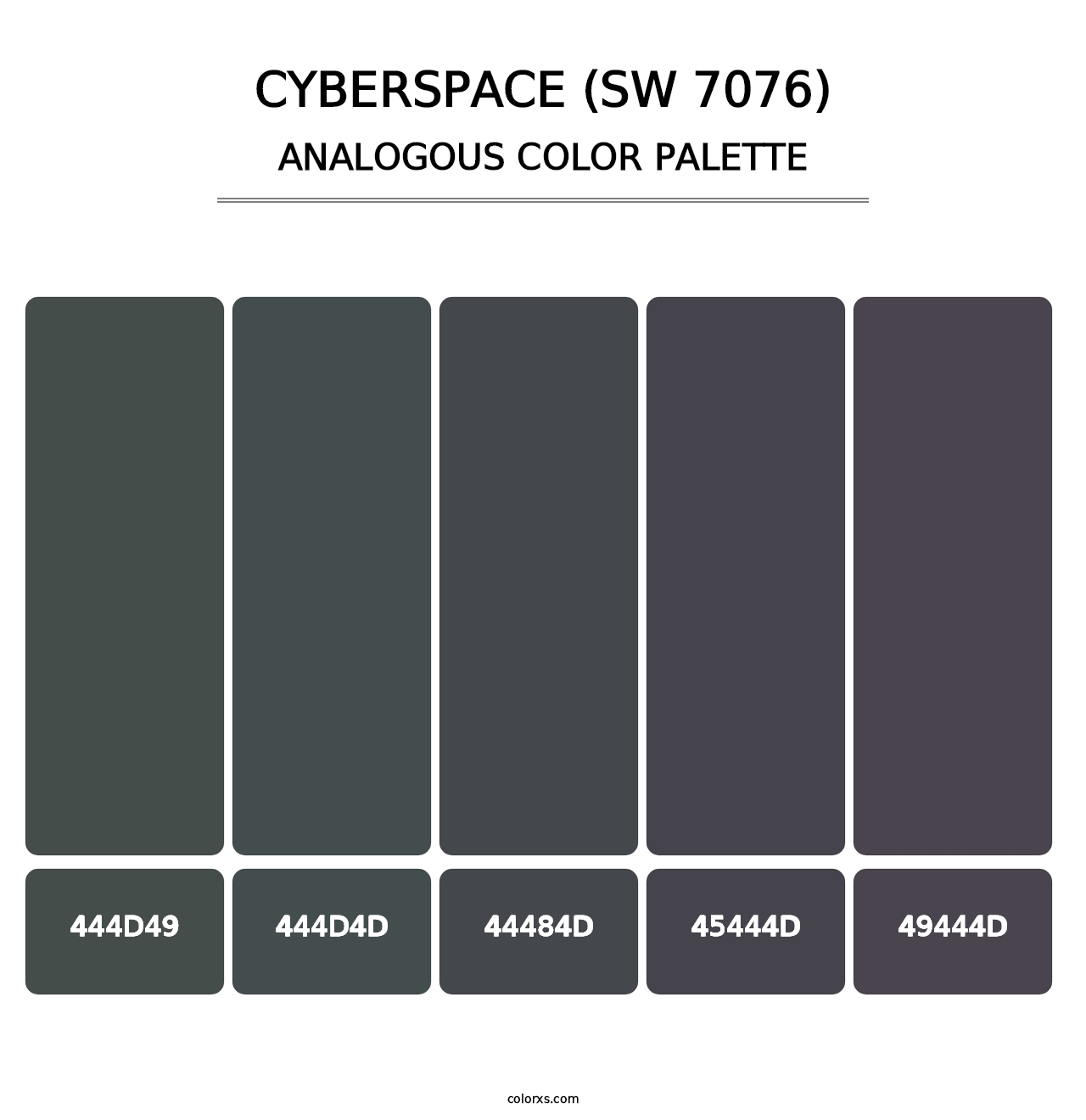 Cyberspace (SW 7076) - Analogous Color Palette