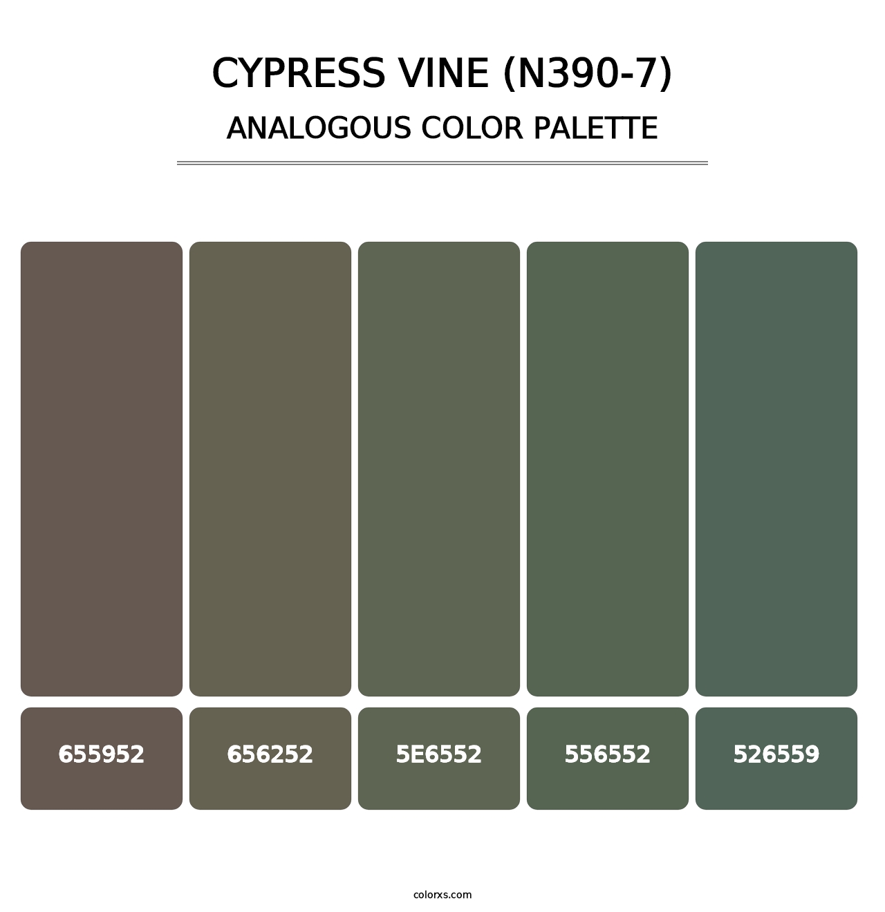 Cypress Vine (N390-7) - Analogous Color Palette
