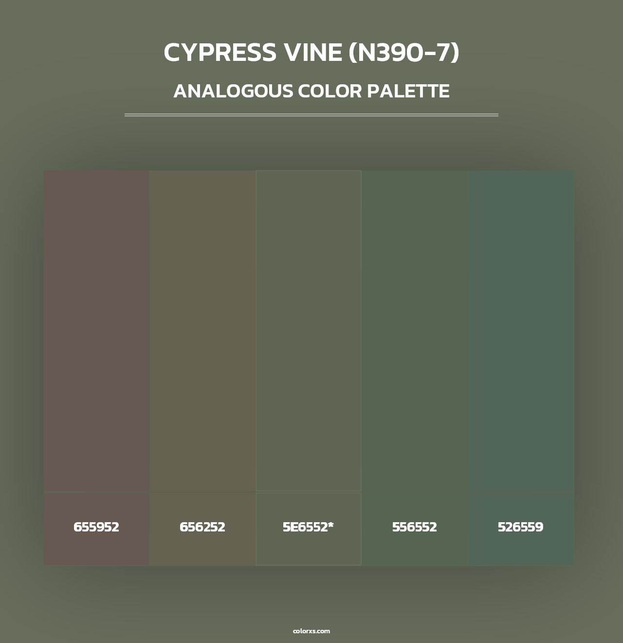 Cypress Vine (N390-7) - Analogous Color Palette