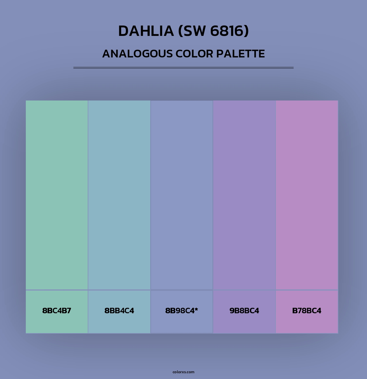 Dahlia (SW 6816) - Analogous Color Palette