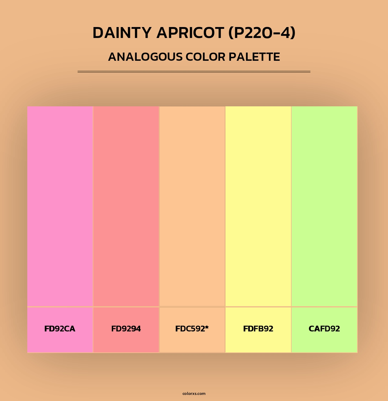 Dainty Apricot (P220-4) - Analogous Color Palette