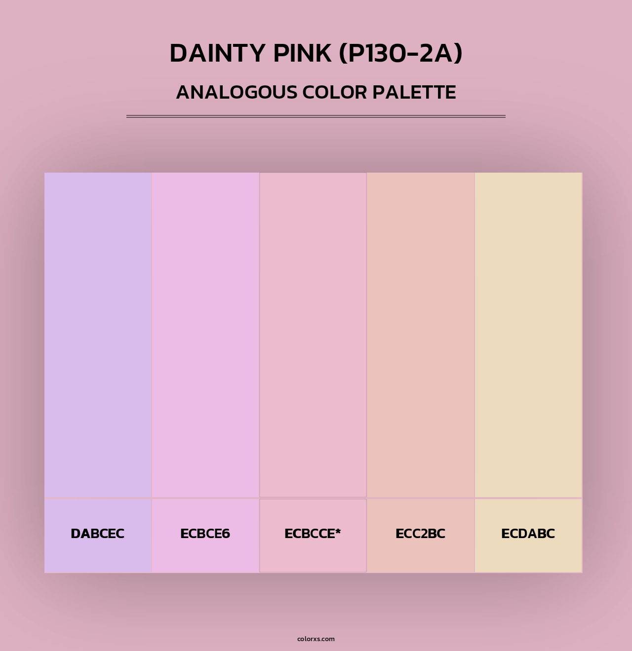 Dainty Pink (P130-2A) - Analogous Color Palette