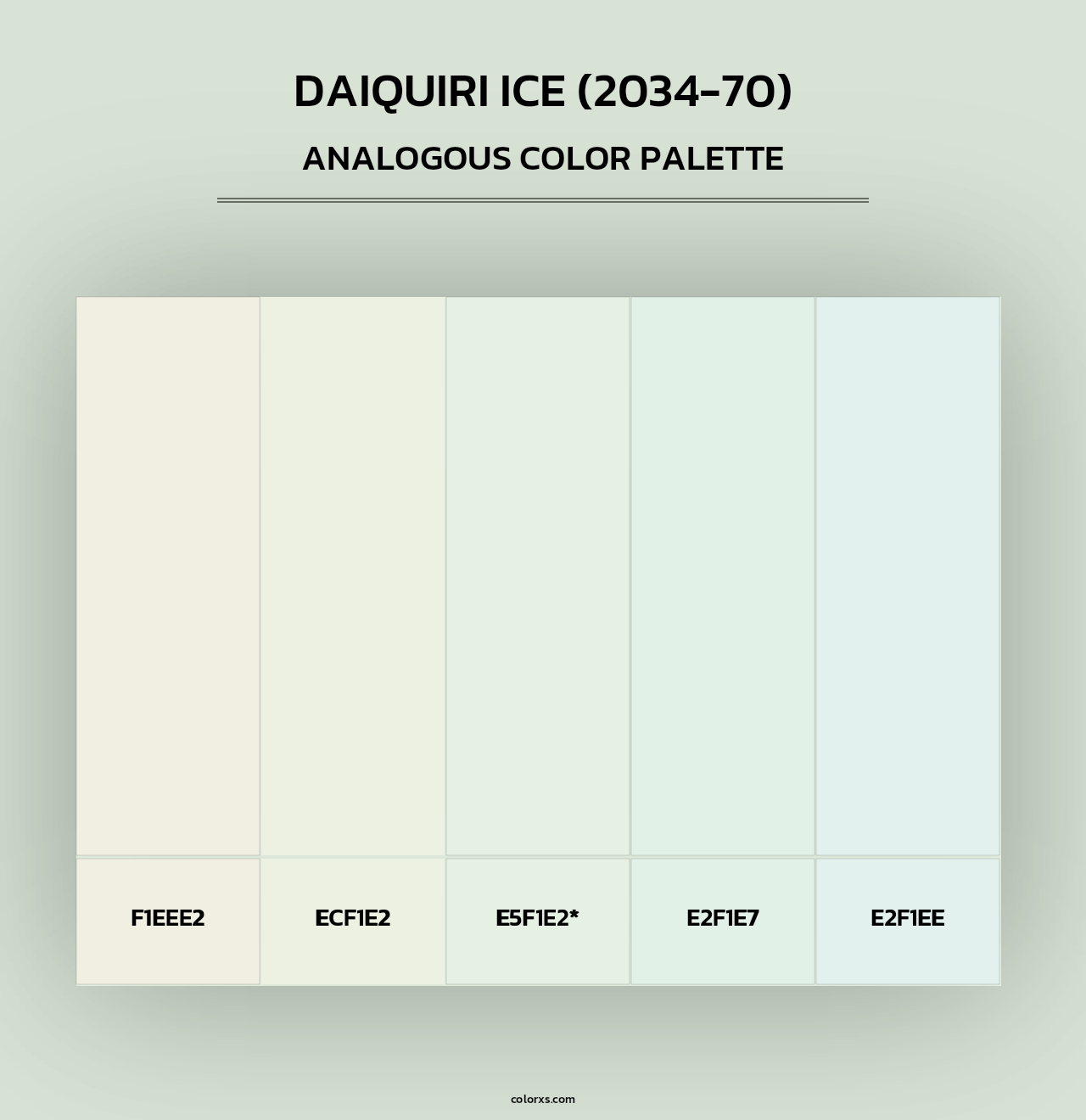 Daiquiri Ice (2034-70) - Analogous Color Palette