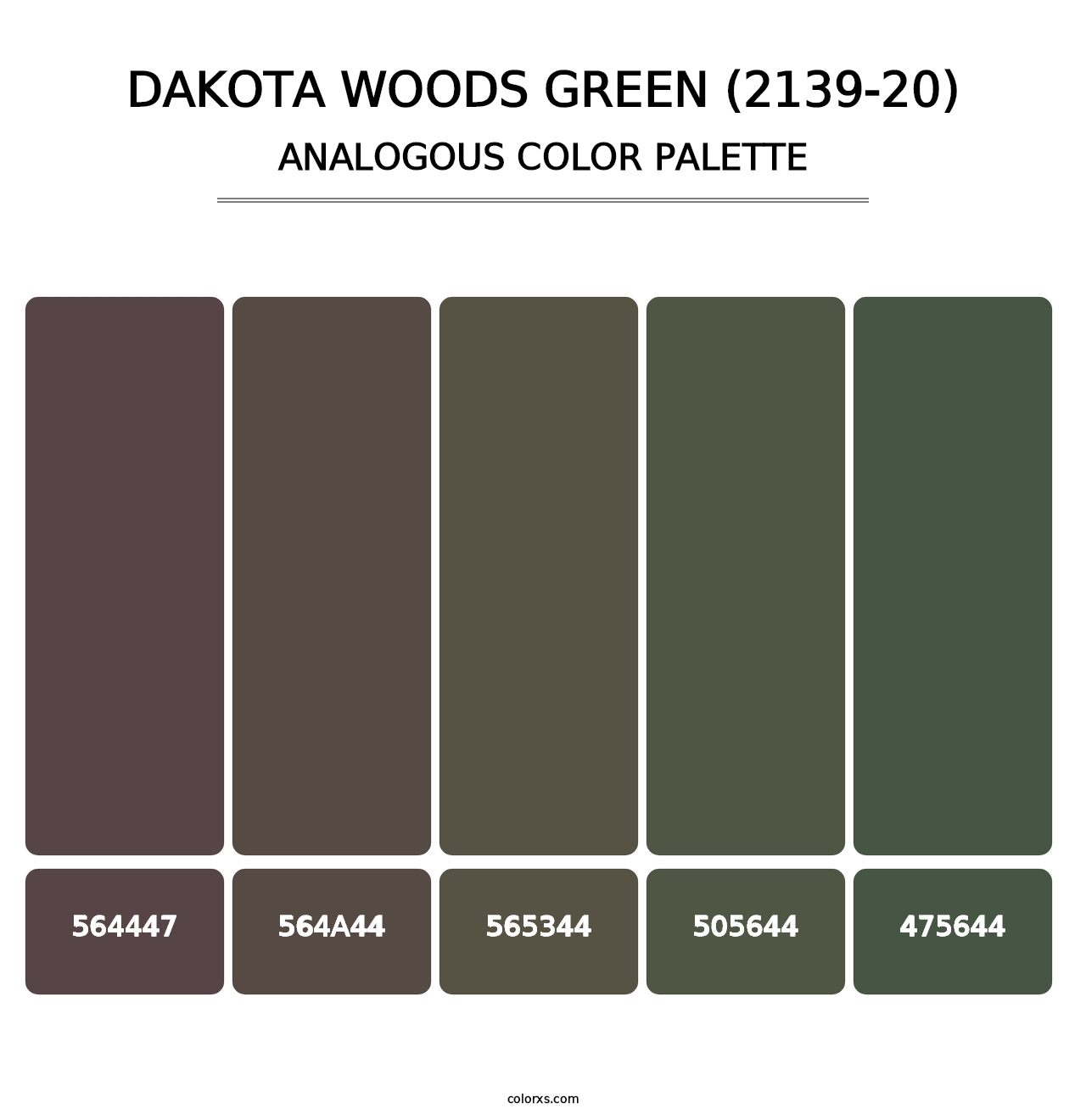 Dakota Woods Green (2139-20) - Analogous Color Palette