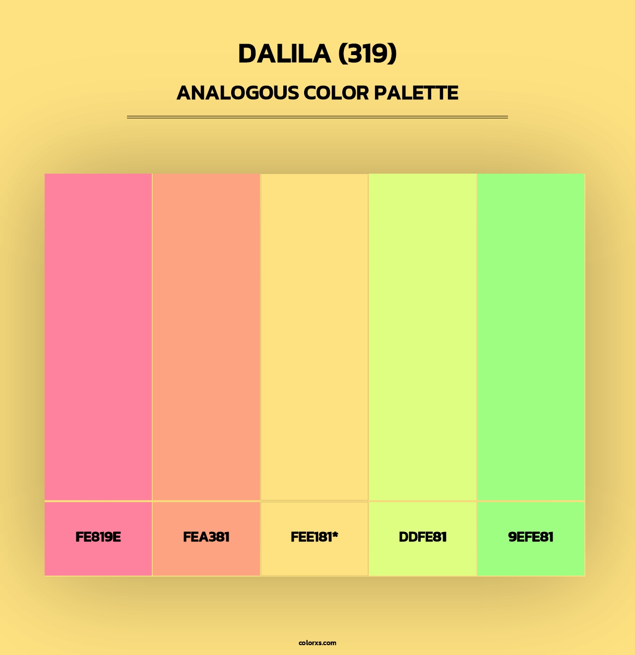 Dalila (319) - Analogous Color Palette
