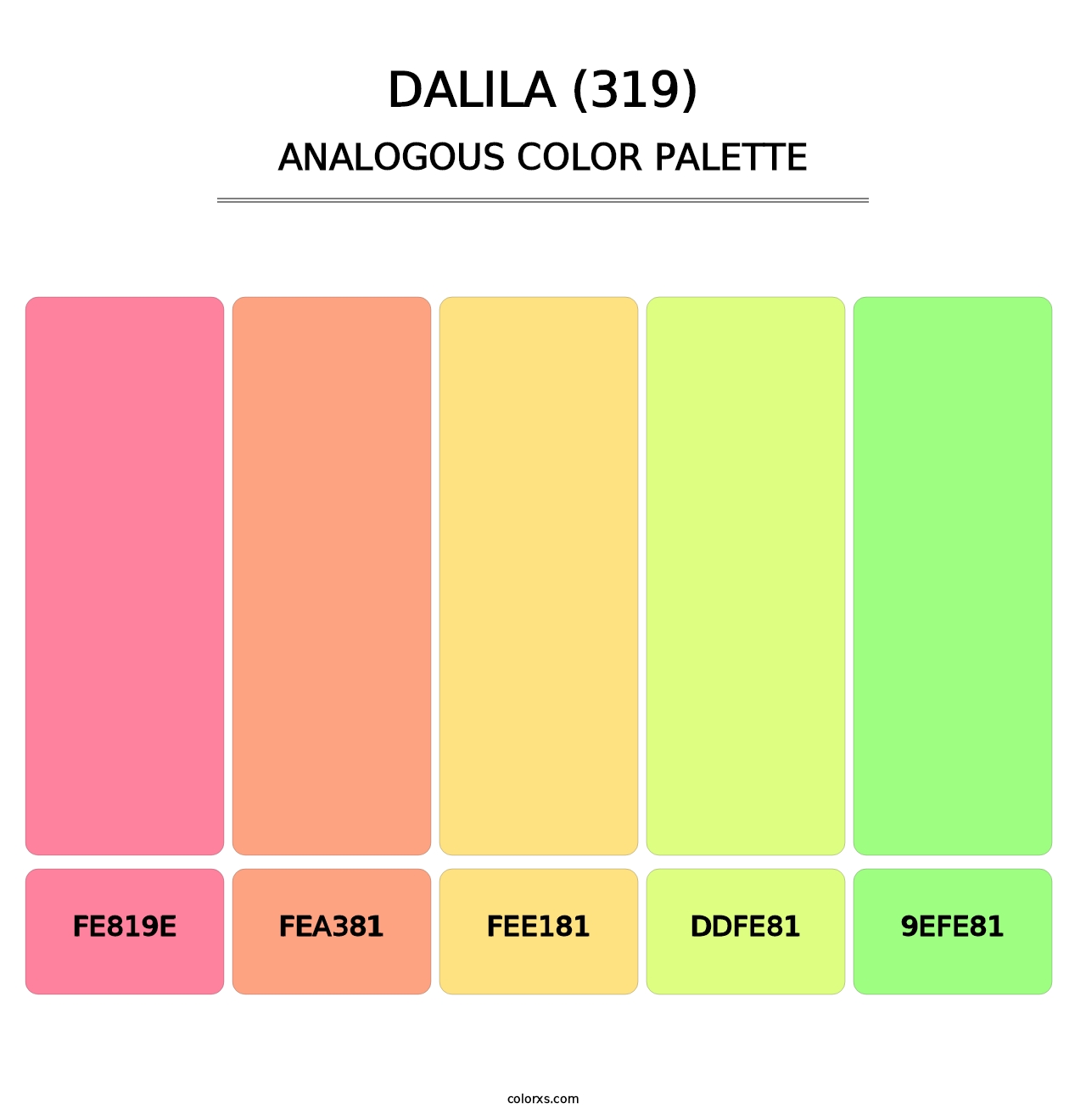 Dalila (319) - Analogous Color Palette