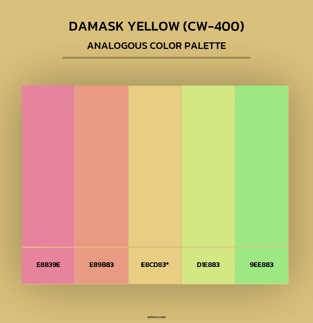 Damask Yellow (CW-400) - Analogous Color Palette