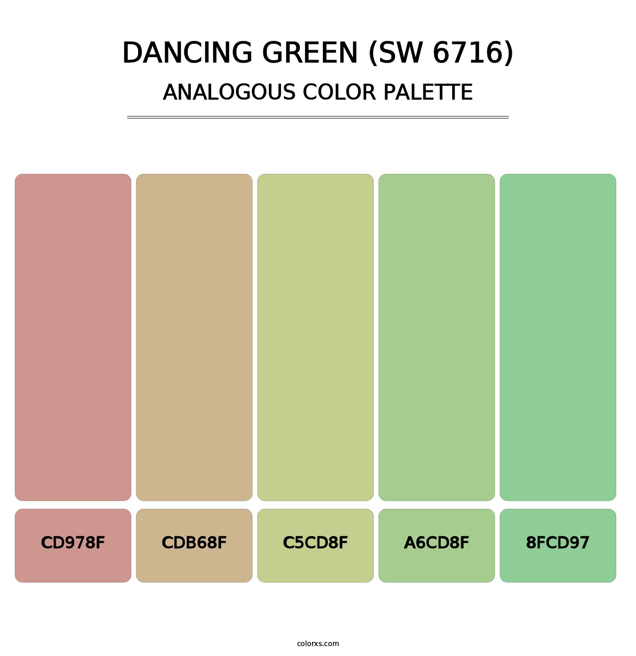 Dancing Green (SW 6716) - Analogous Color Palette