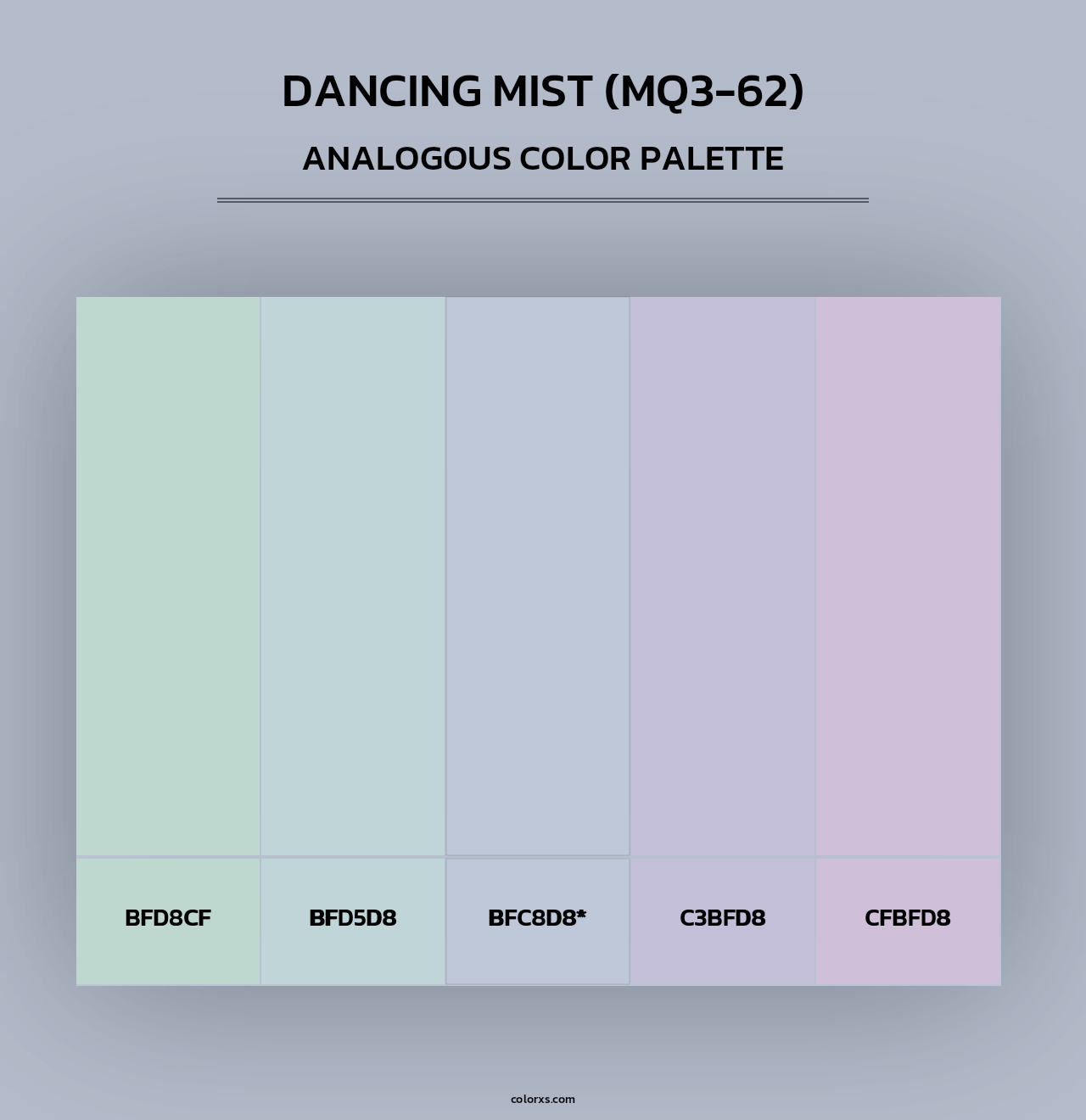 Dancing Mist (MQ3-62) - Analogous Color Palette