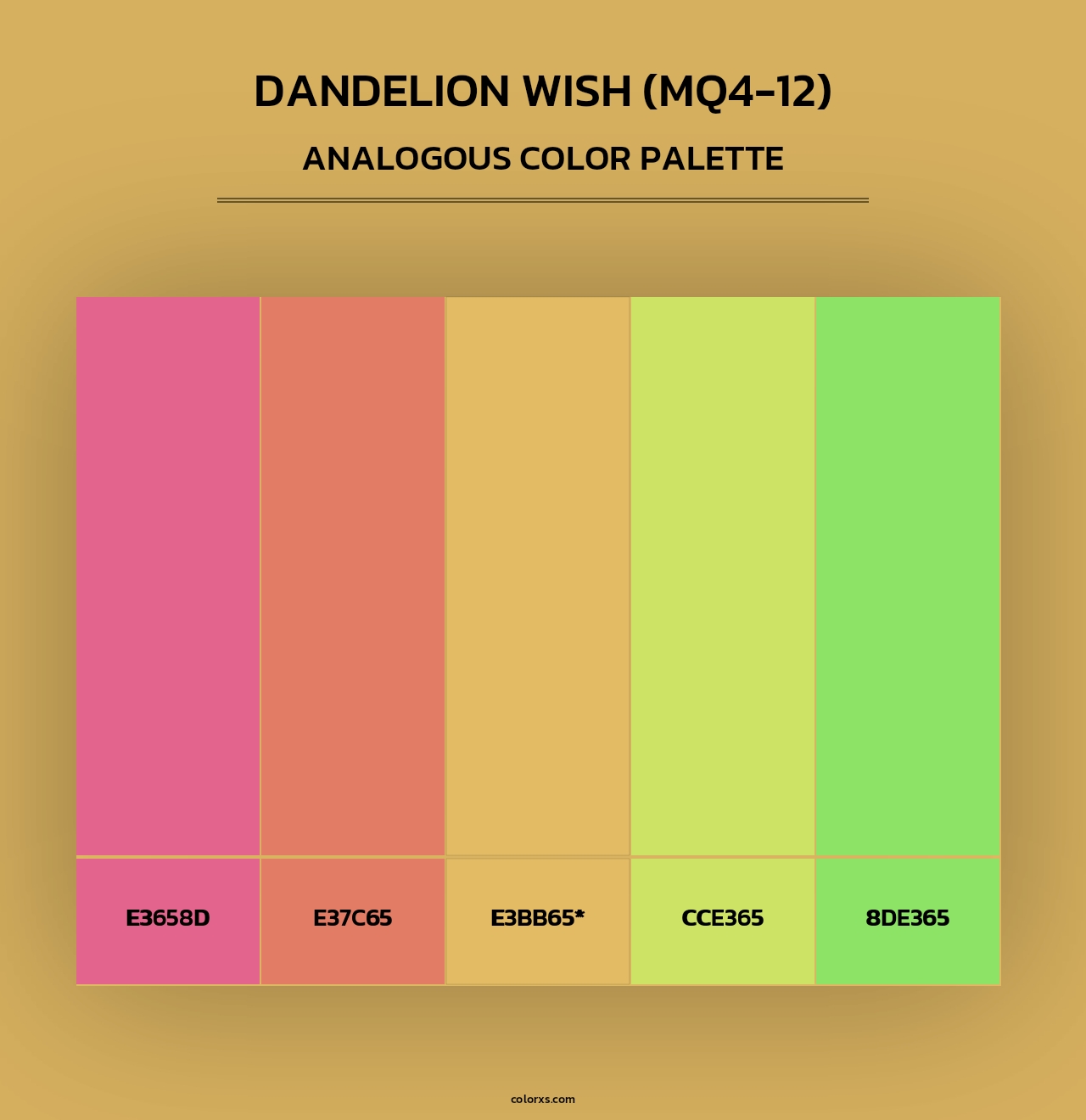 Dandelion Wish (MQ4-12) - Analogous Color Palette