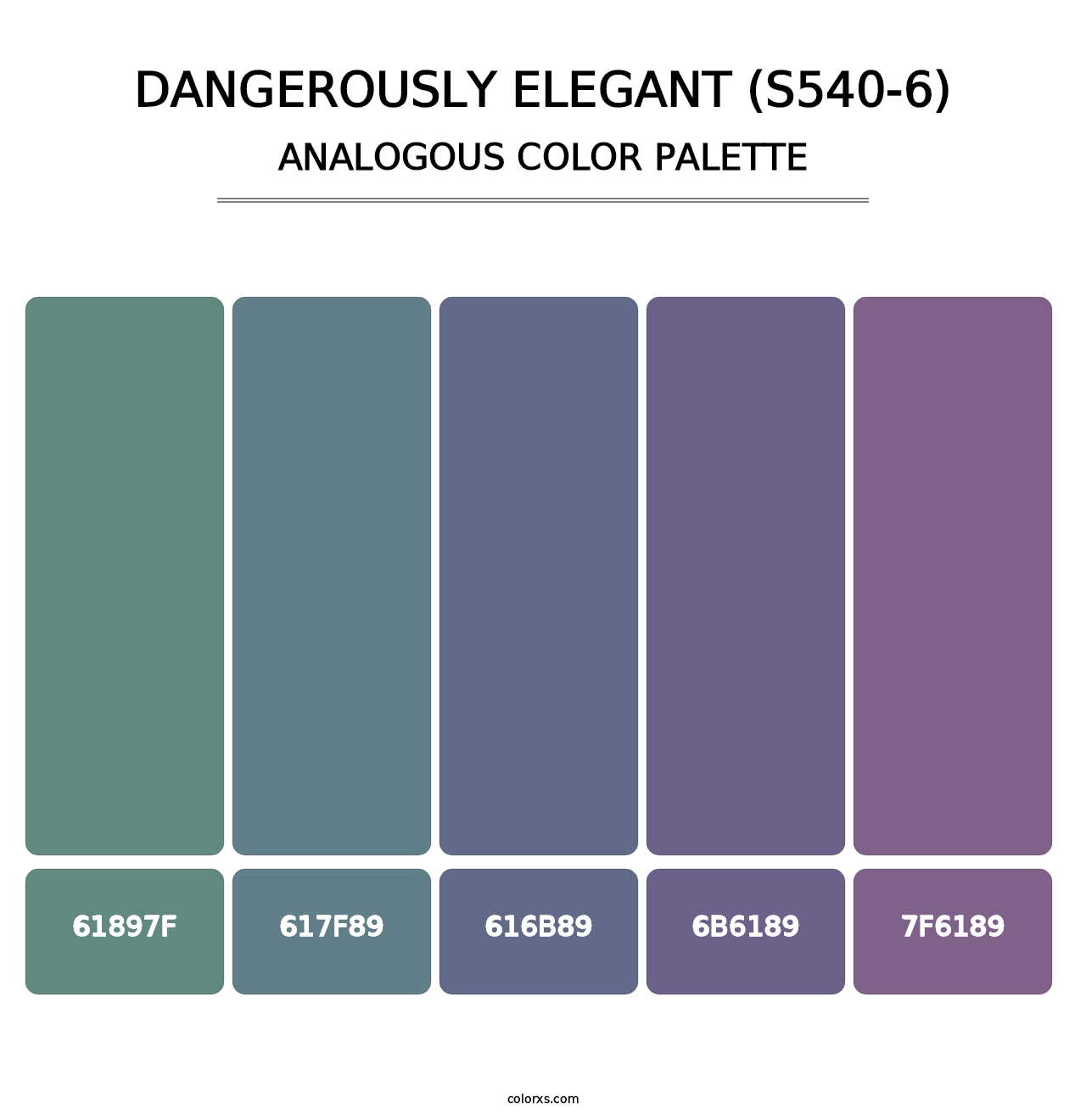 Dangerously Elegant (S540-6) - Analogous Color Palette