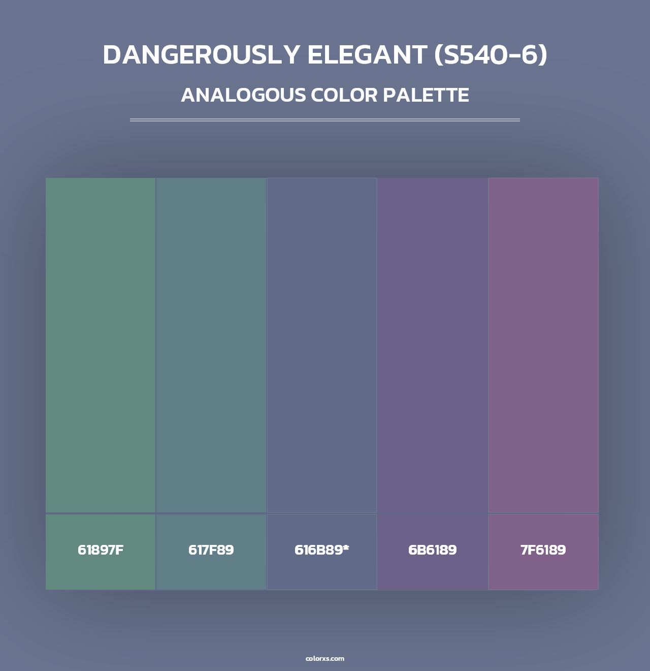 Dangerously Elegant (S540-6) - Analogous Color Palette