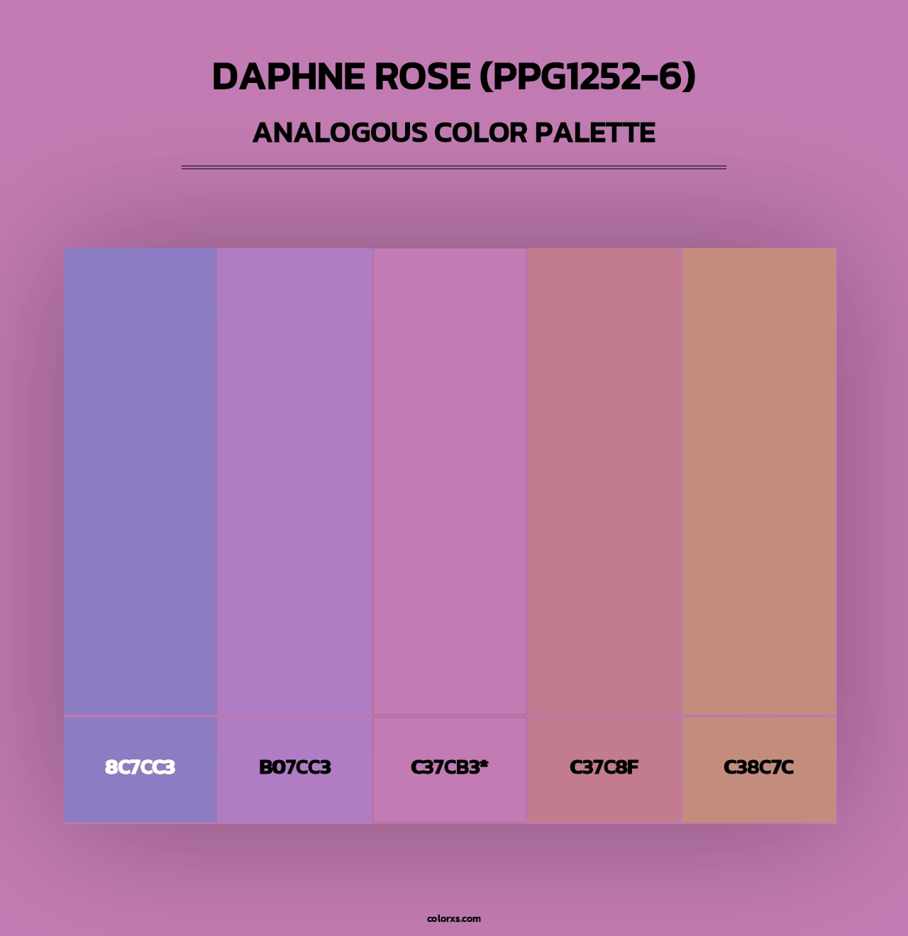 Daphne Rose (PPG1252-6) - Analogous Color Palette