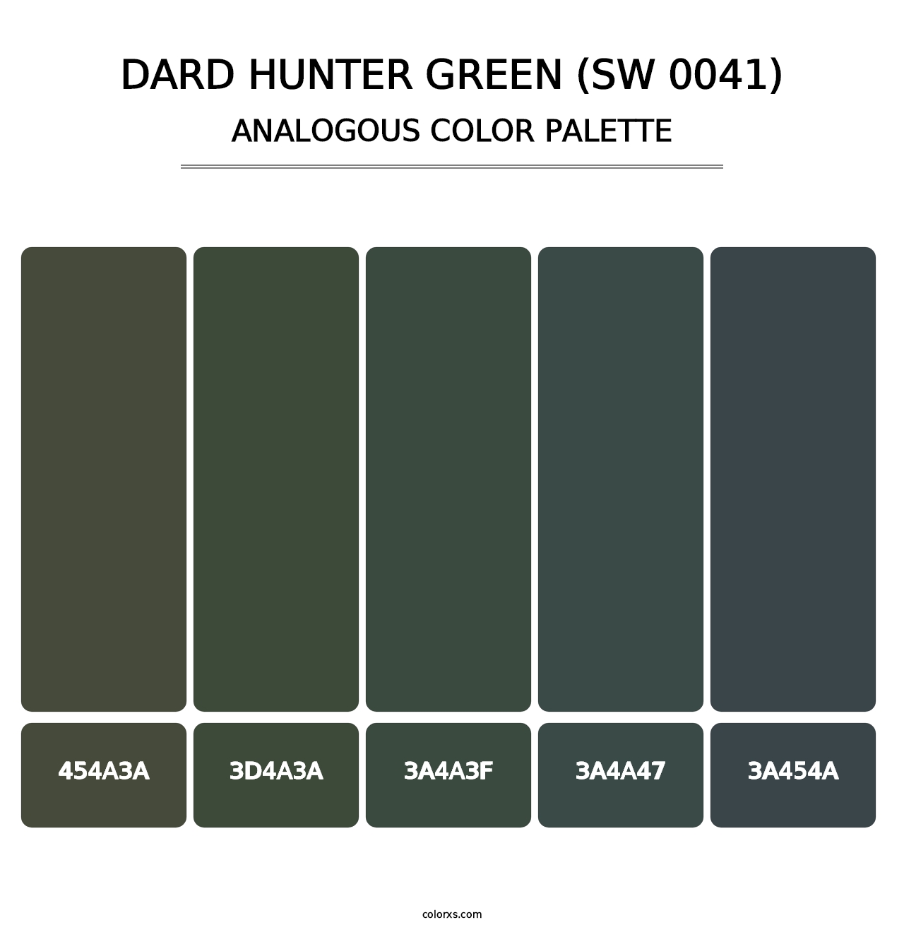 Dard Hunter Green (SW 0041) - Analogous Color Palette