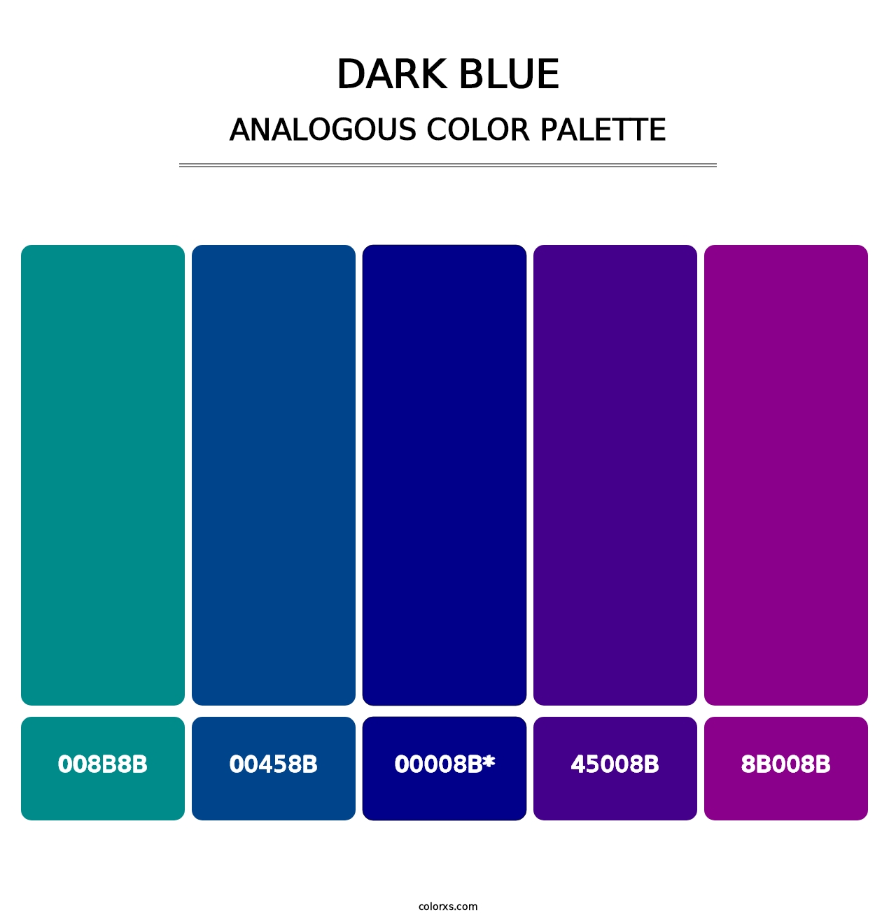 Dark Blue - Analogous Color Palette