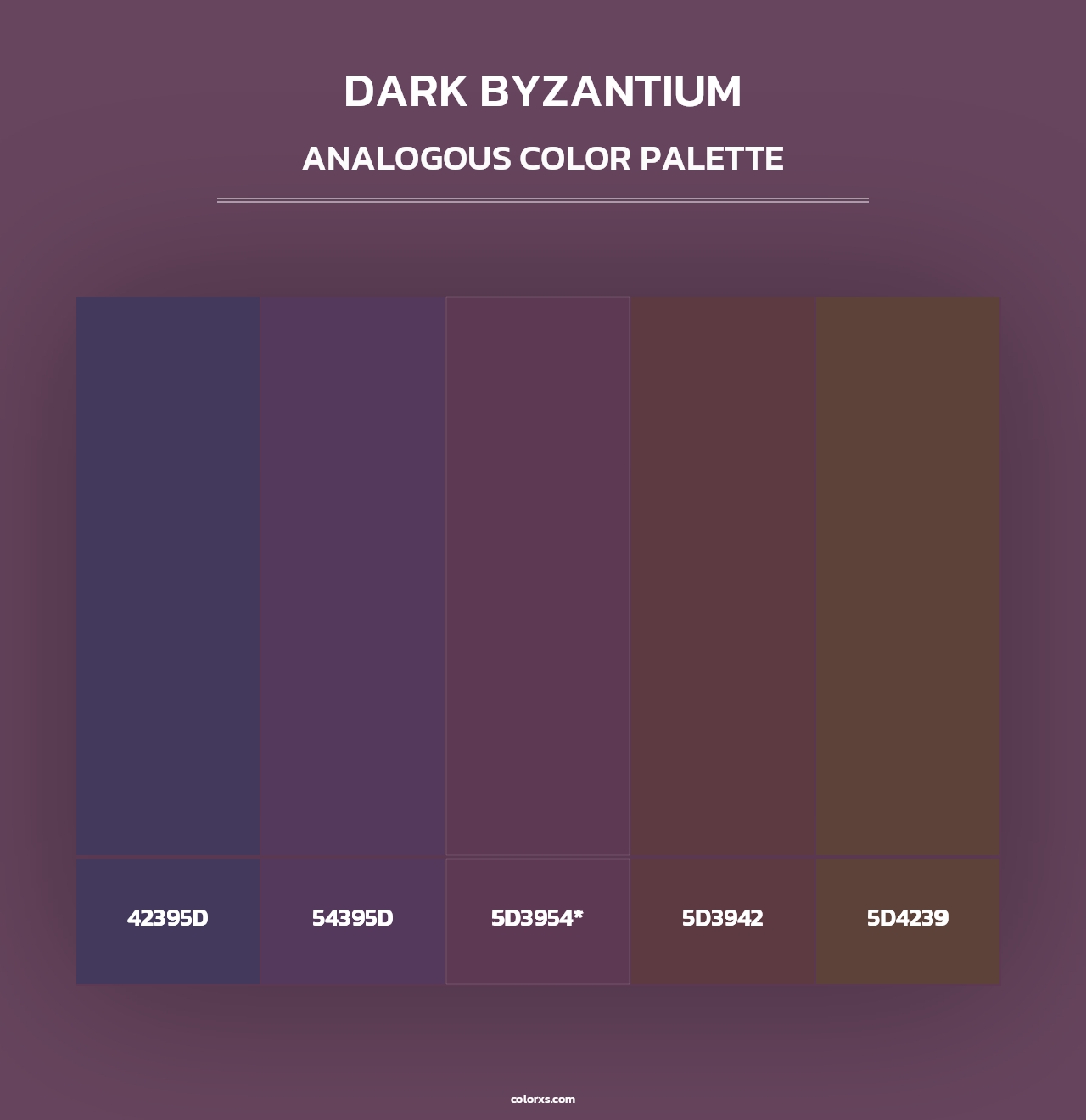 Dark Byzantium - Analogous Color Palette