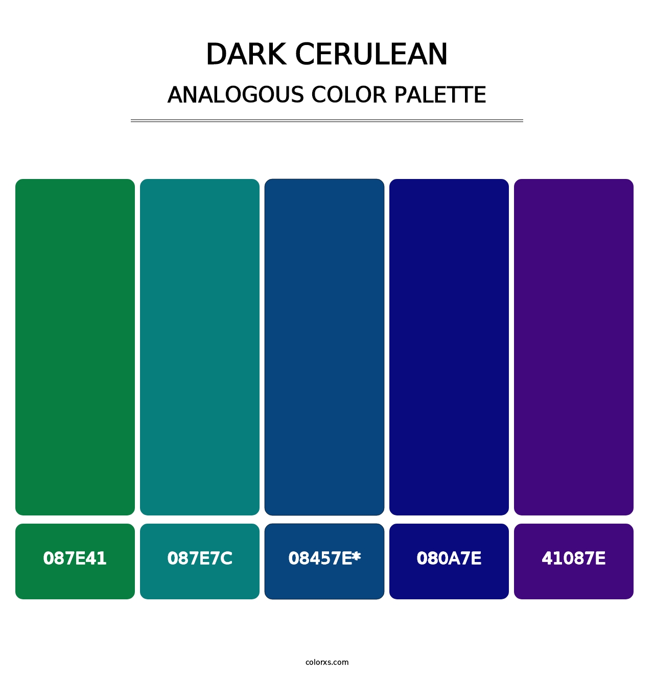 Dark Cerulean - Analogous Color Palette